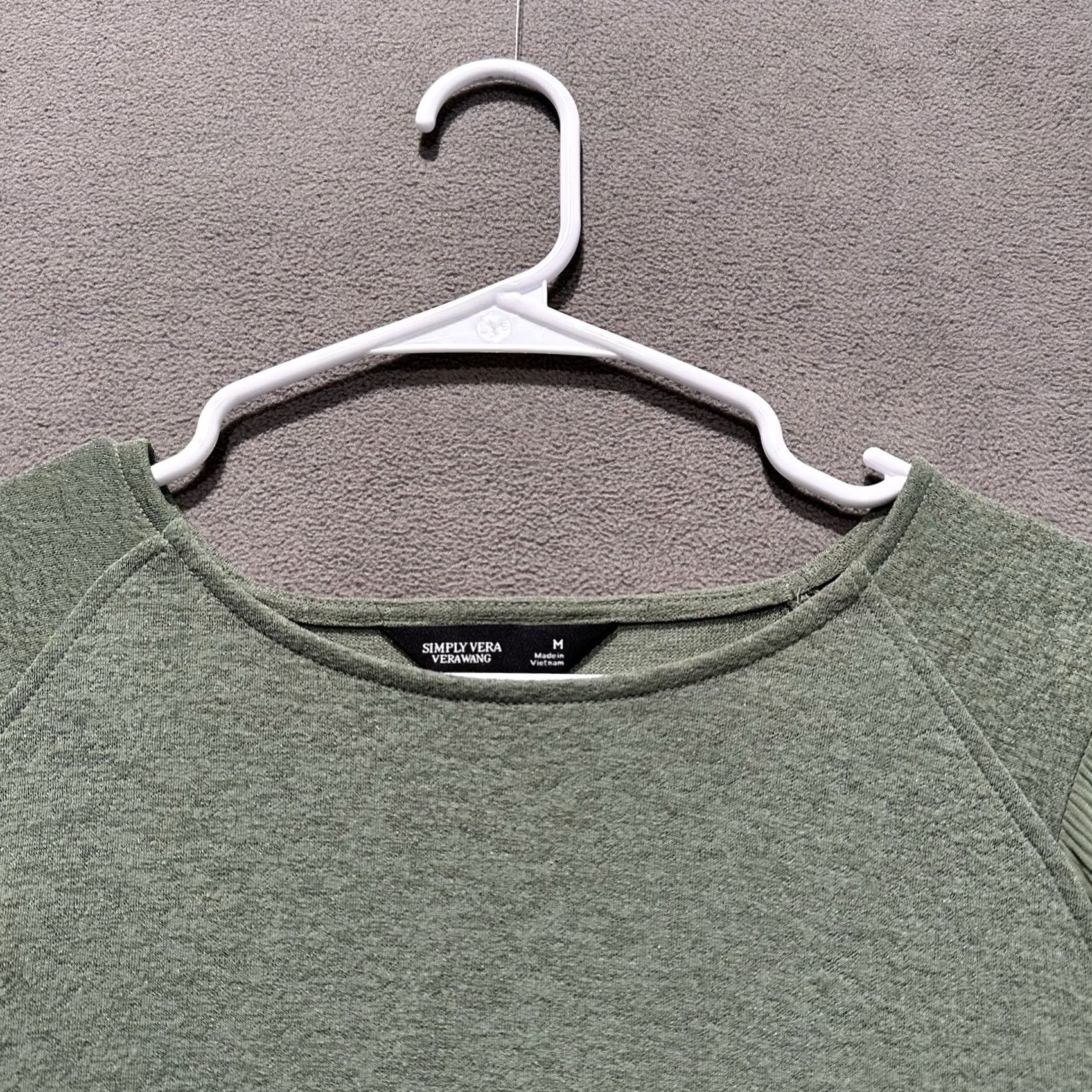 Vintage Simply Vera Vera Wang Blouse Womens M Green Ruched Balloon Sleeve Top Size M / US 6-8 / IT 42-44 - 3 Thumbnail