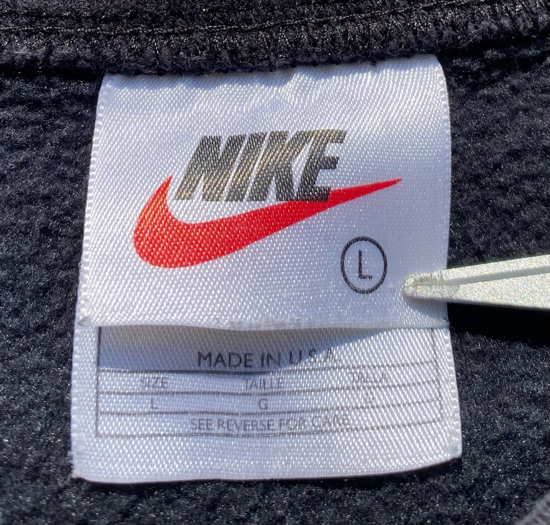 Nike 90’s Nike Swoosh White Tag Black Sweatshirt XL USA Made Size US XL / EU 56 / 4 - 6 Thumbnail