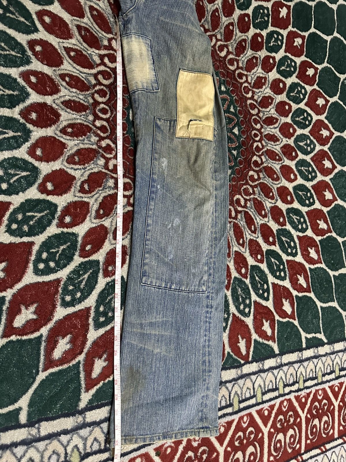 14th Addiction 1990 - Exhibitionist Japan Reconstructed Patch Denim Pant Size US 36 / EU 52 - 12 Thumbnail
