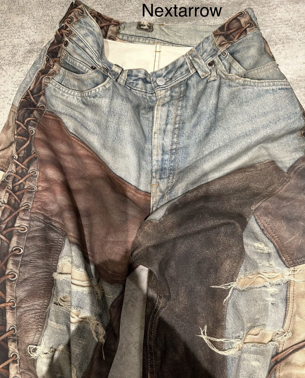 Acne Studios Acne studios Vintage mud dyed patchwork jeans 2412-Nextarrow Size US 44 / EU 60 - 2 Thumbnail