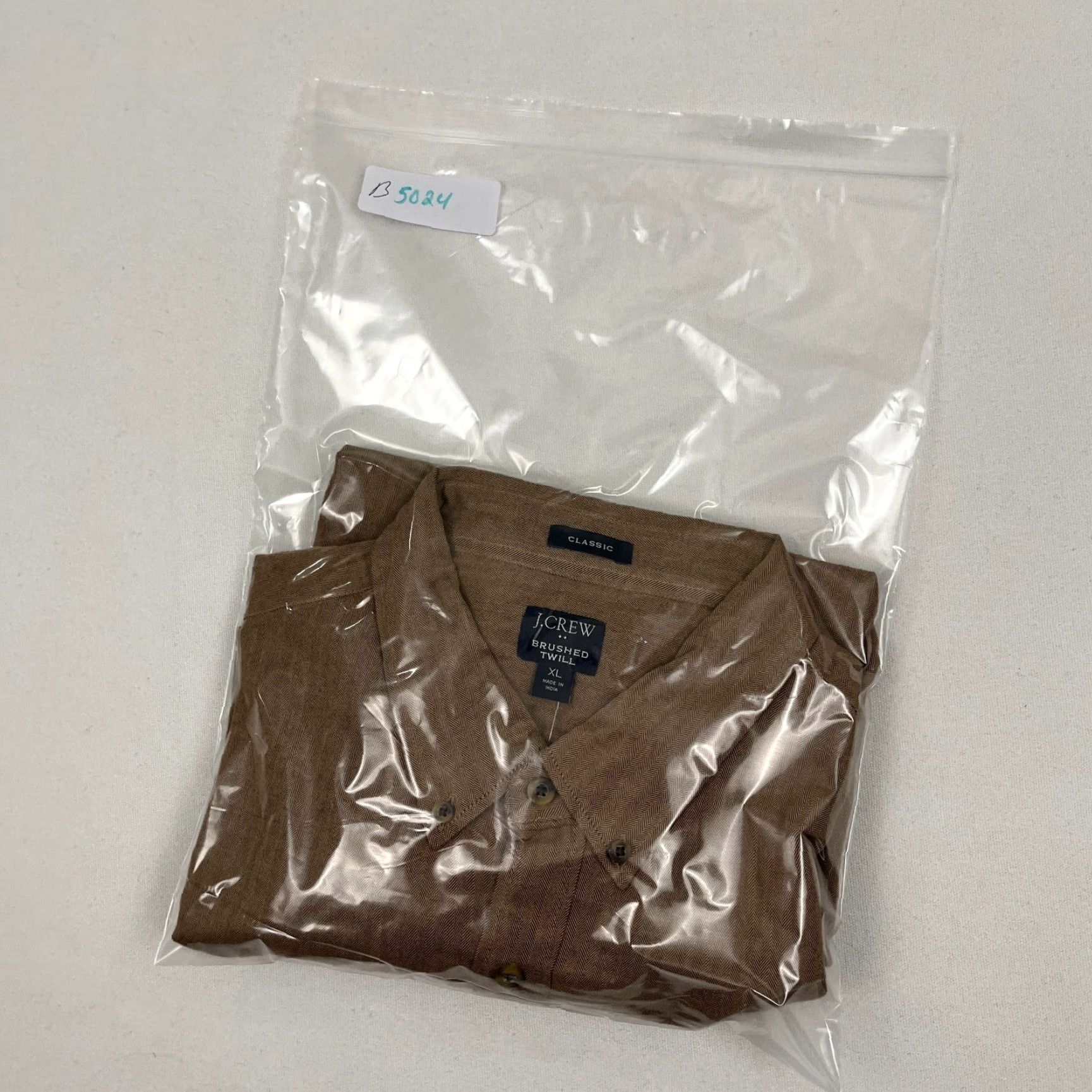 J.Crew J. Crew Brushed Twill Cotton Shirt Mens XL Classic Fit Brown Button Down NEW Size US XL / EU 56 / 4 - 8 Thumbnail
