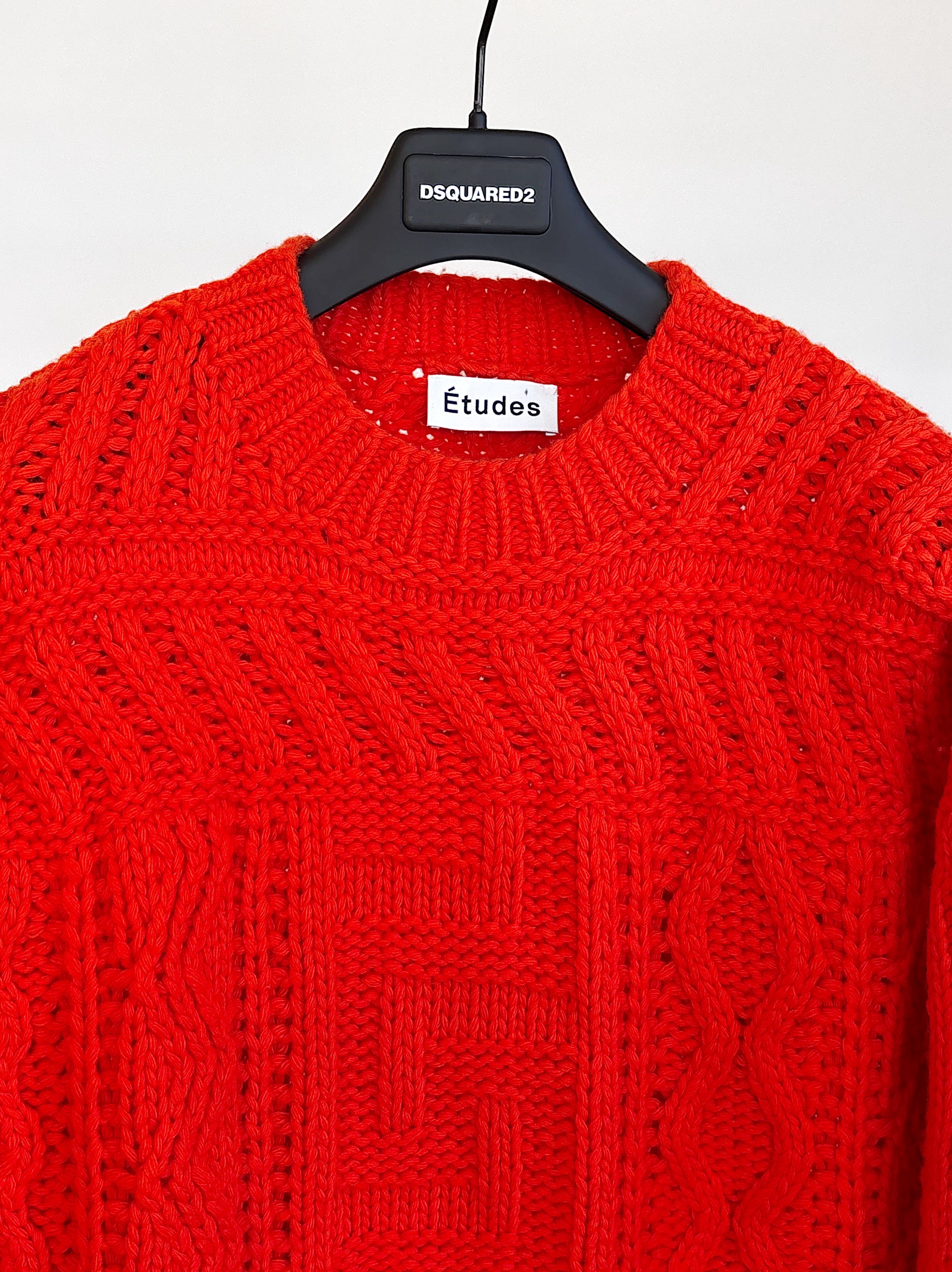 Etudes ETUDES chunky ribbed sweater in orange size s/m Size US S / EU 44-46 / 1 - 2 Thumbnail