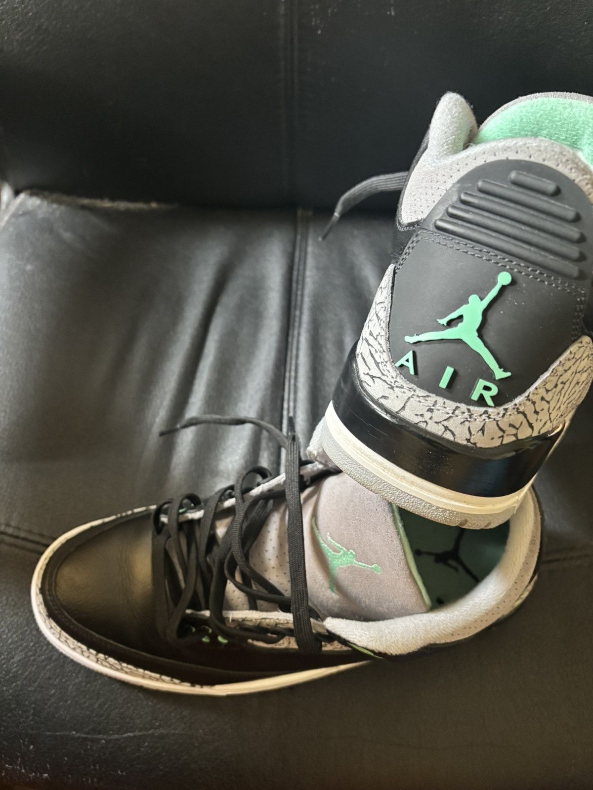 Jordan Brand Black/green cement 3s Jordan Size US 10 / EU 43 - 4 Thumbnail