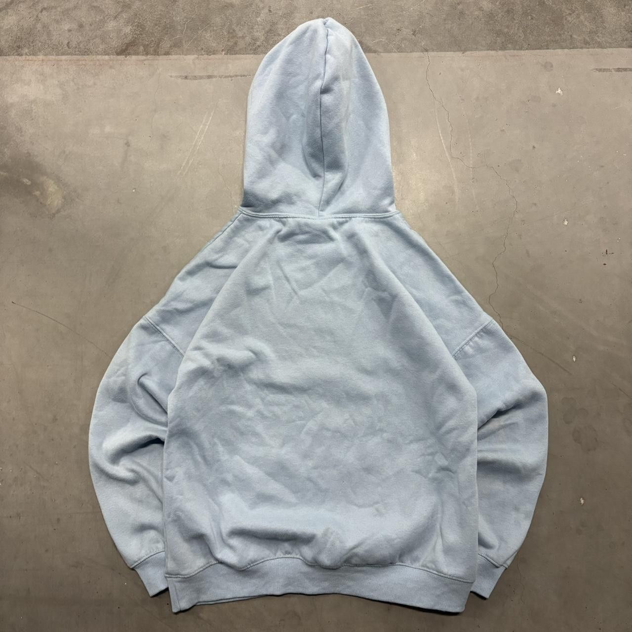 Vintage Crazy Vintage Y2K/2000s Blank Baby Blue Minimalistic Hoodie! Size US L / EU 52-54 / 3 - 2 Thumbnail