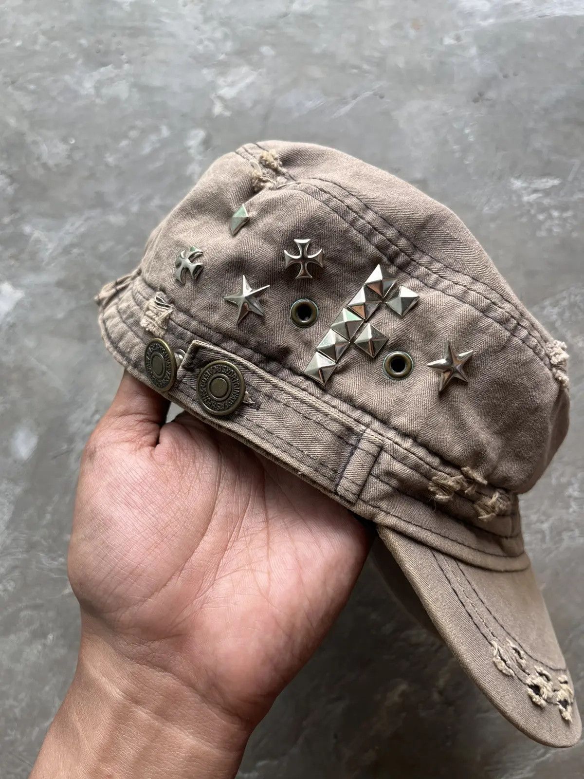 14th Addiction Distressed Cadet Hat Punk Size ONE SIZE - 5 Thumbnail
