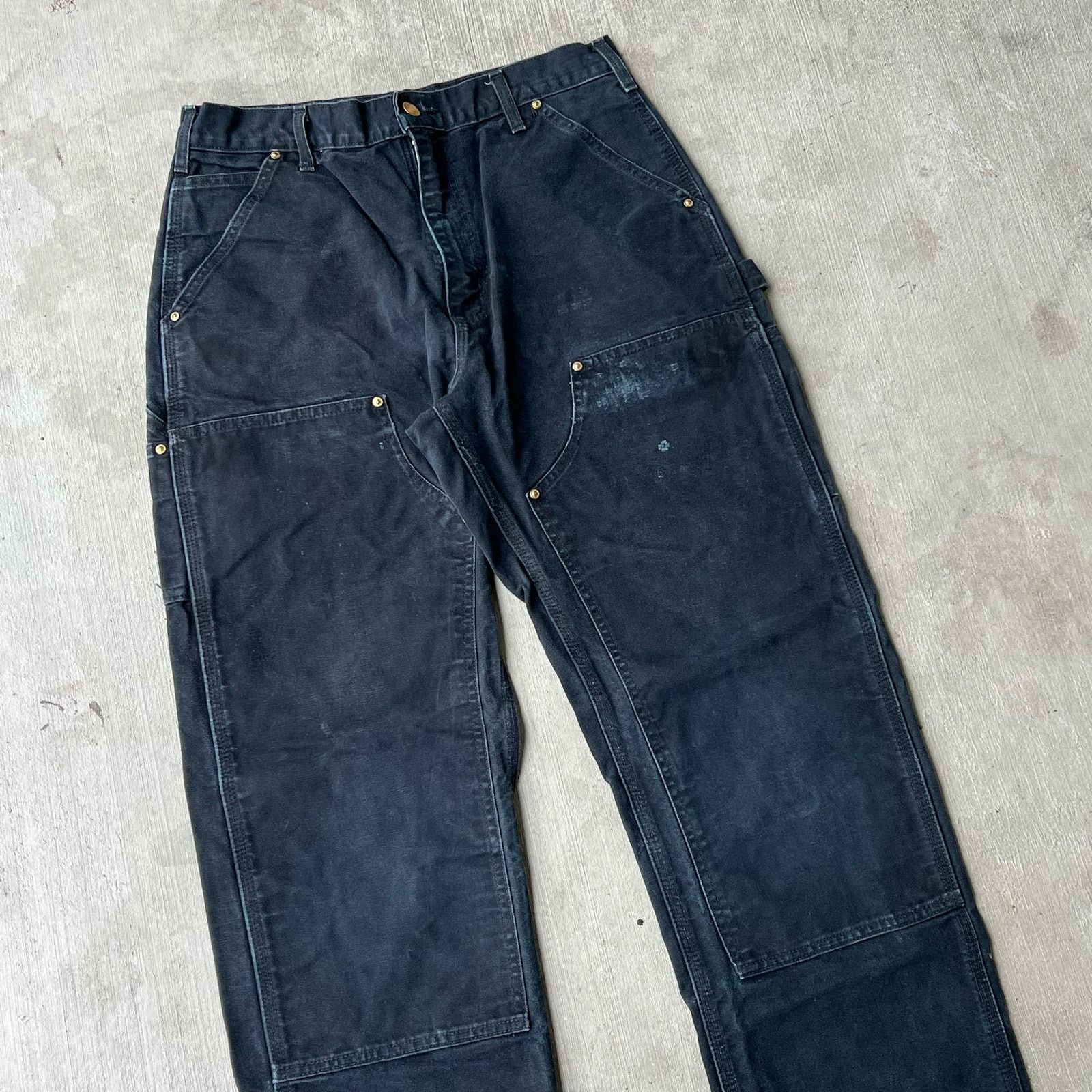 Carhartt × Vintage Carhartt black double knee work wear carpenter pants Size US 34 / EU 50 - 2 Thumbnail