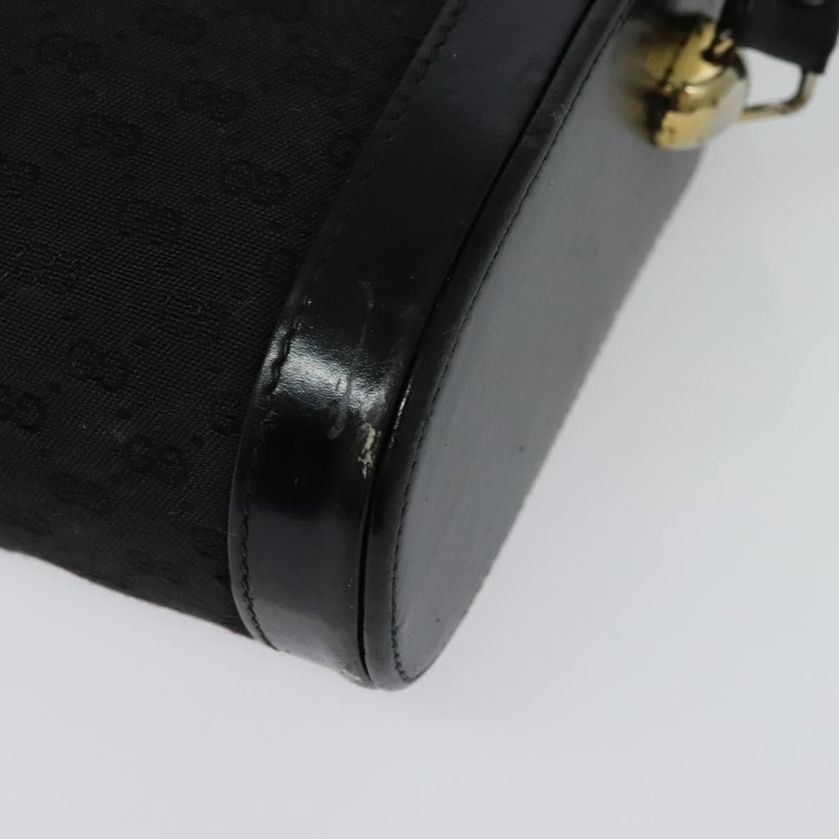 Gucci GUCCI Micro GG Canvas Shoulder Bag Leather Gold Black Size ONE SIZE - 12 Thumbnail