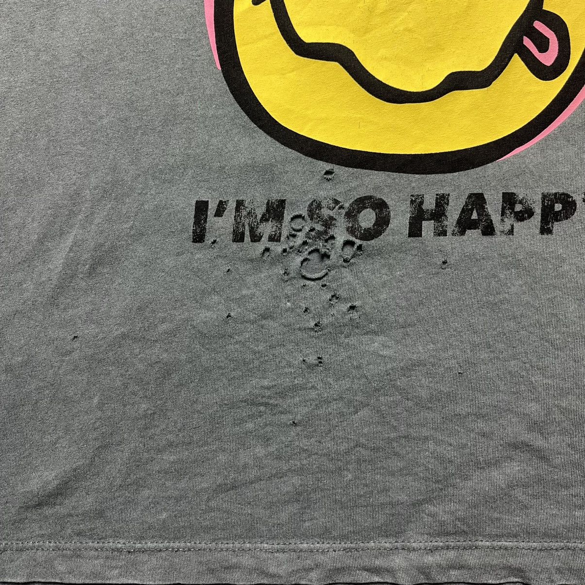 Band Tees × Nirvana Vintage Nirvana Smiley Face Tee Distressed Rock Band Size M / US 6-8 / IT 42-44 - 4 Thumbnail
