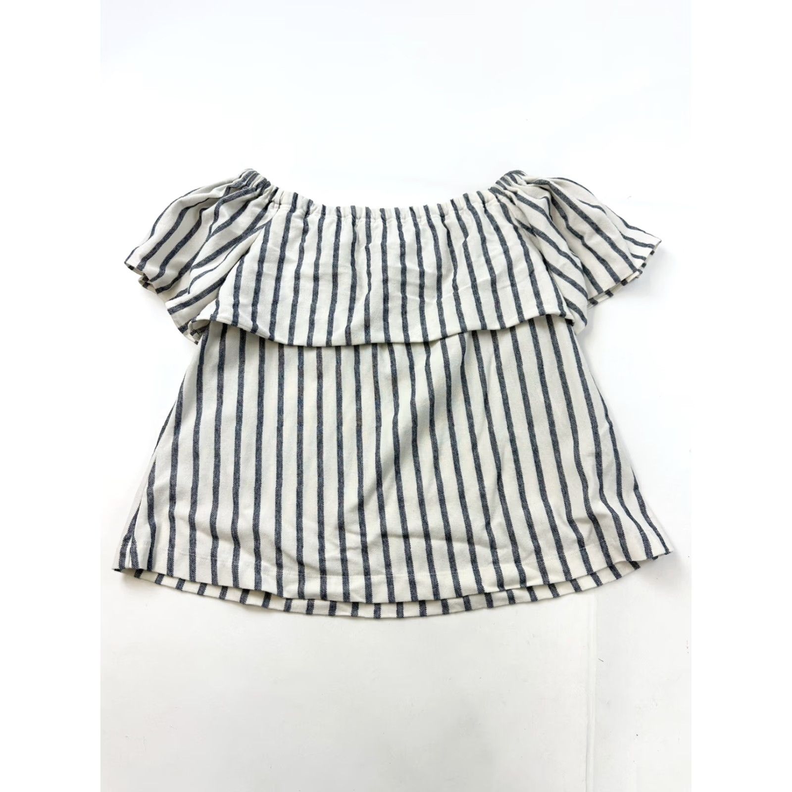 Banana Republic Banana Republic Blouse Women XS Off The Shoulder Striped Shirt Womens XS Multicolor Cotton Pattern Off Shoulder Sleeveless 90s? Size XS / US 0-2 / IT 36-38 - 2 Thumbnail
