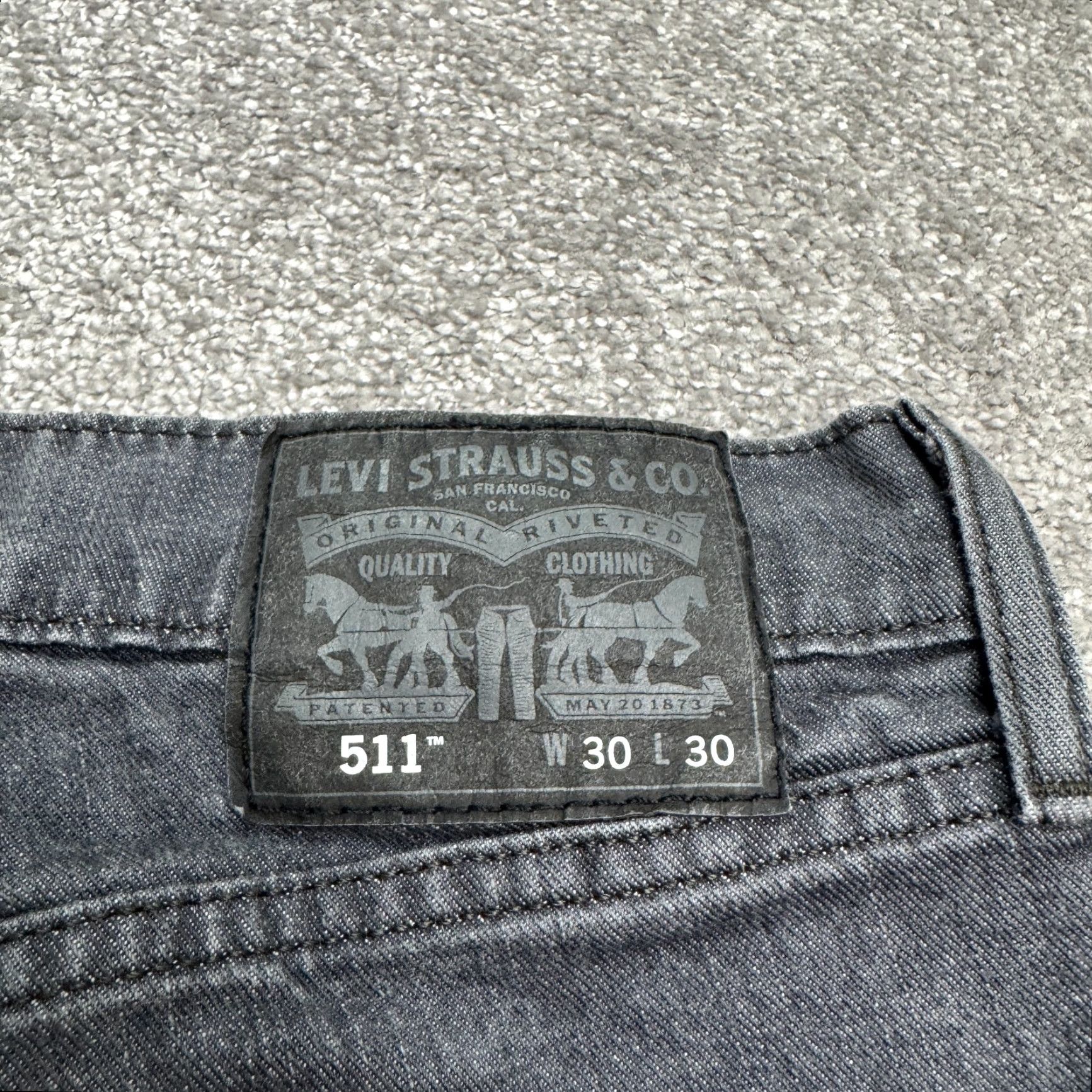 Levi's Levi's 511 Slim Fit Denim Jeans Mens 30x30 Gray Charcoal Wash Straight Leg Casual Streetwear USA 5-Pocket Design Size US 30 / EU 46 - 5 Thumbnail