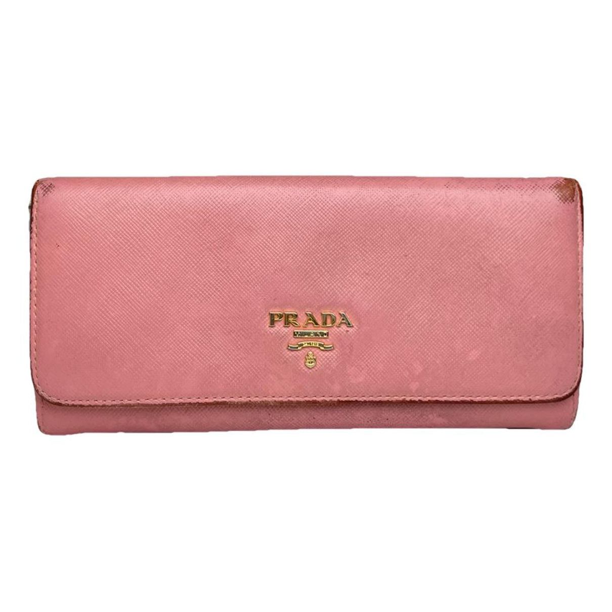 Prada Pink Leather Wallet Size ONE SIZE - 1 Thumbnail