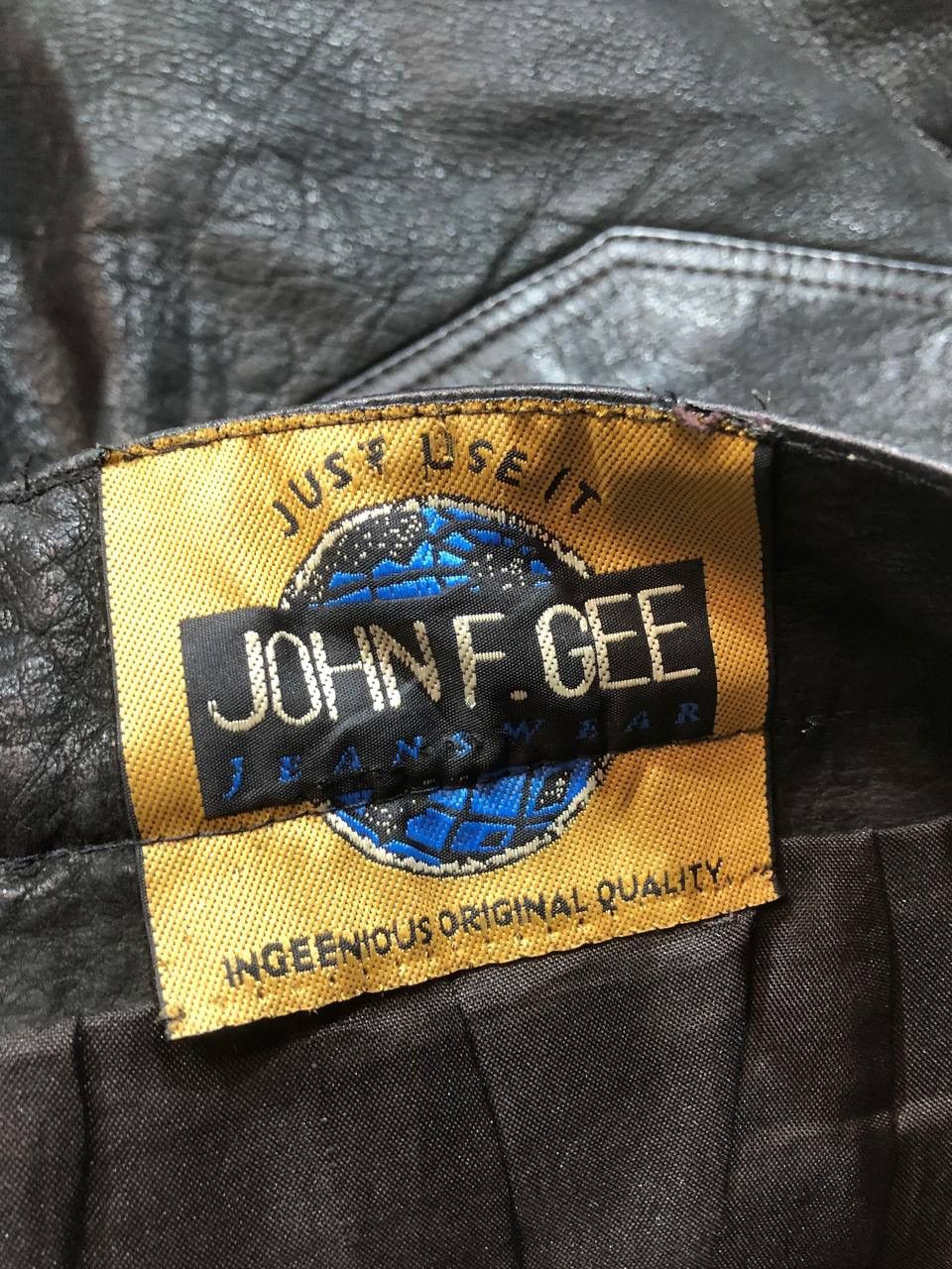 Vintage John F Gee. Vintage Rare Moto Biker Leather Pants Size US 34 / EU 50 - 10 Thumbnail