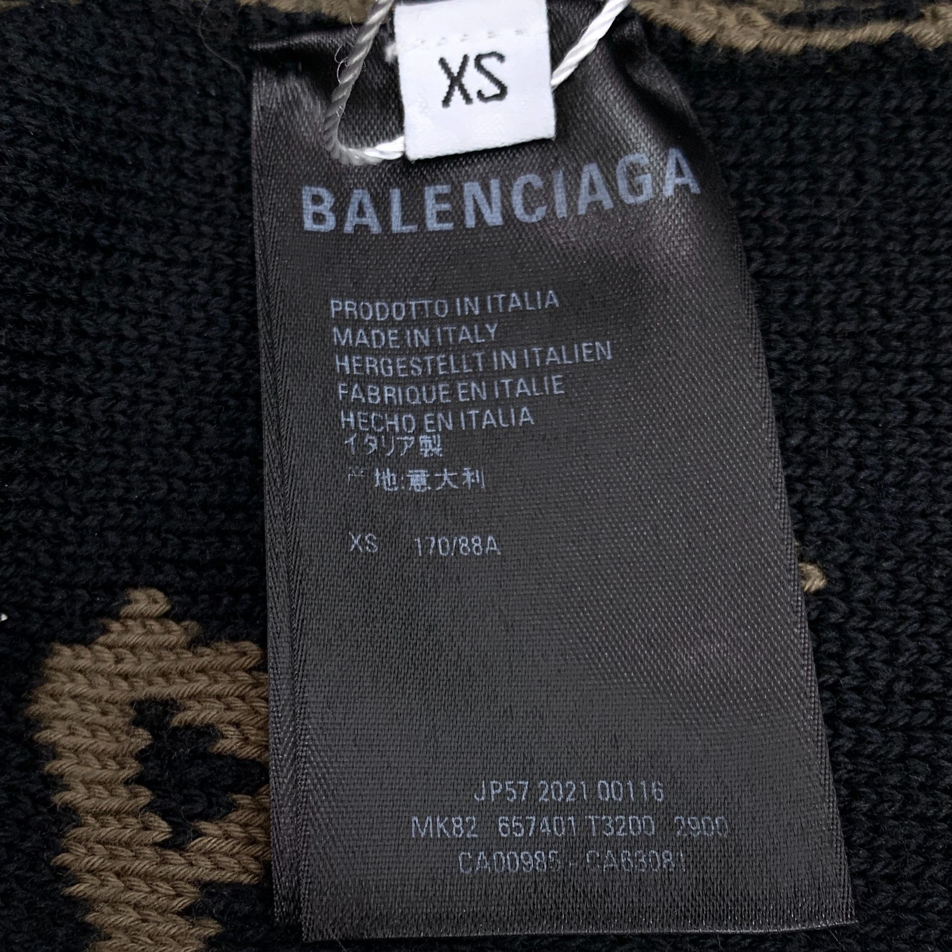 Balenciaga Balenciaga XS Brown Logo Knit Sweater Unisex Wool Blend Roun Size XS / US 0-2 / IT 36-38 - 4 Thumbnail