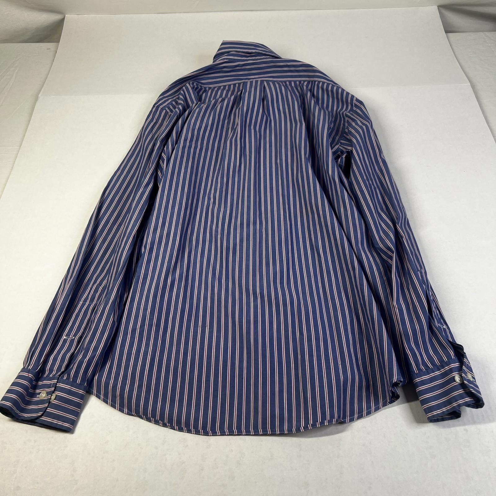 Polo Ralph Lauren Ralph Lauren Vintage Men Blue/Red/White Stripes Long Sleeves Size US XL / EU 56 / 4 - 5 Thumbnail