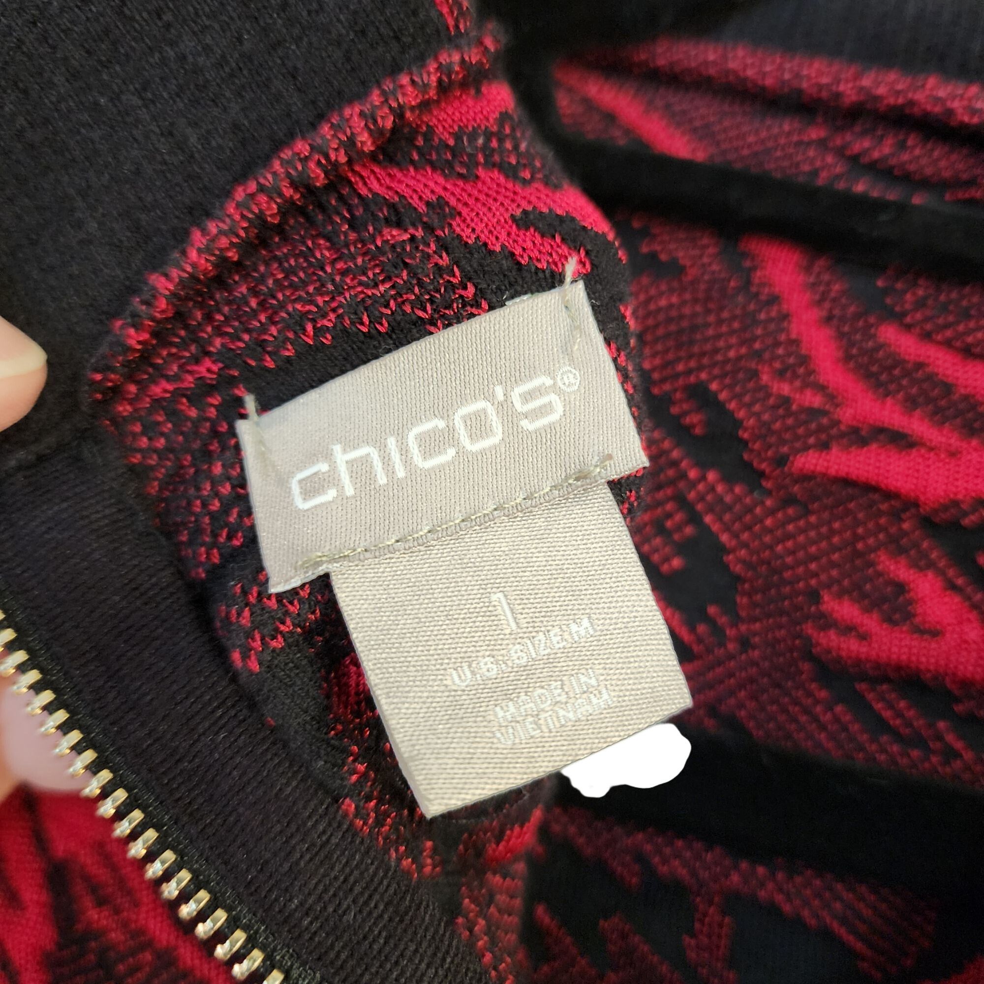 Chicos Chico's Ella Printed Mock TurtleNeck Sweater Floral Sweater Size S / US 4 / IT 40 - 3 Thumbnail