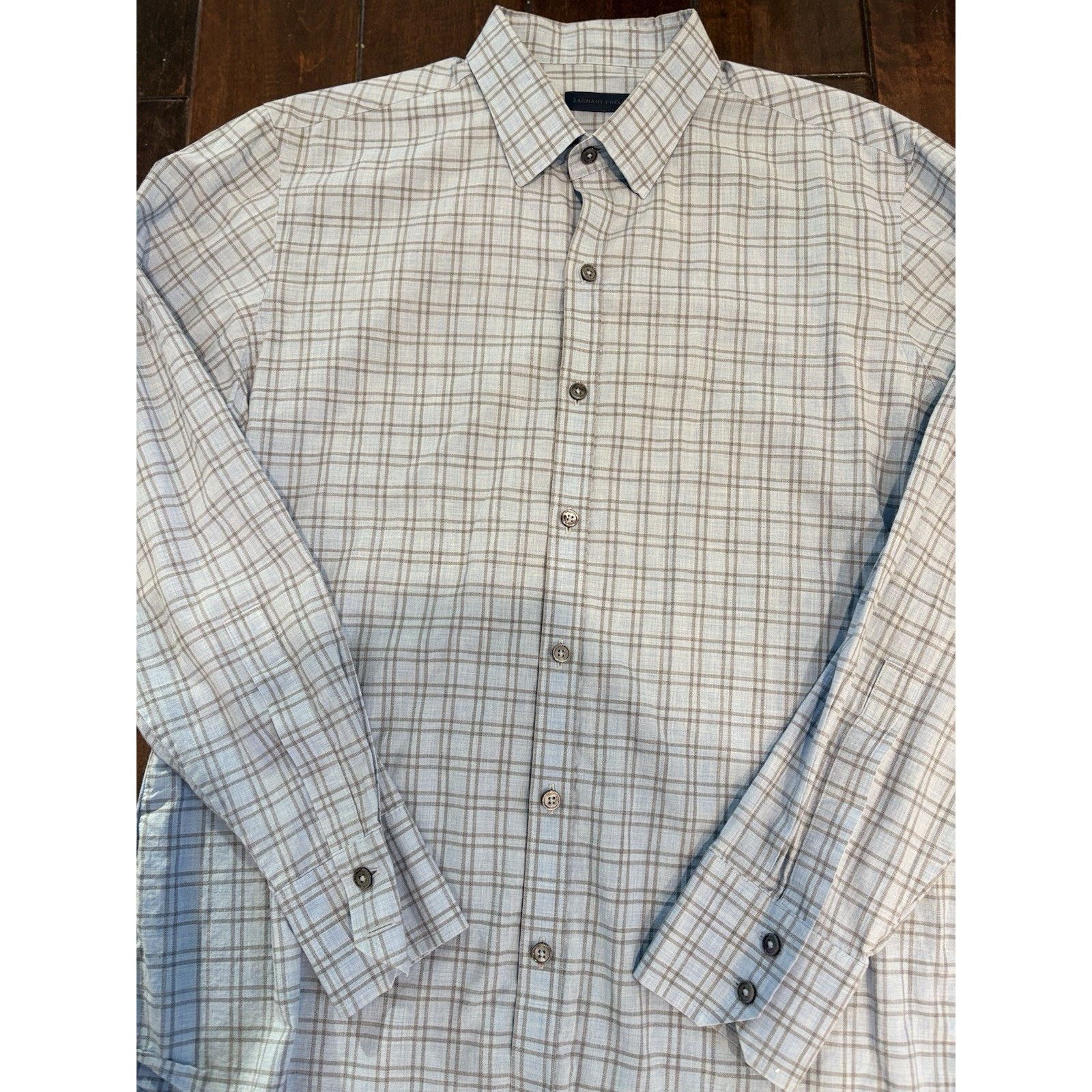 Zachary Prell Zachary Prell 100% Cotton Blue Button Down Men's Plaid Shirt Size US M / EU 48-50 / 2 - 11 Thumbnail