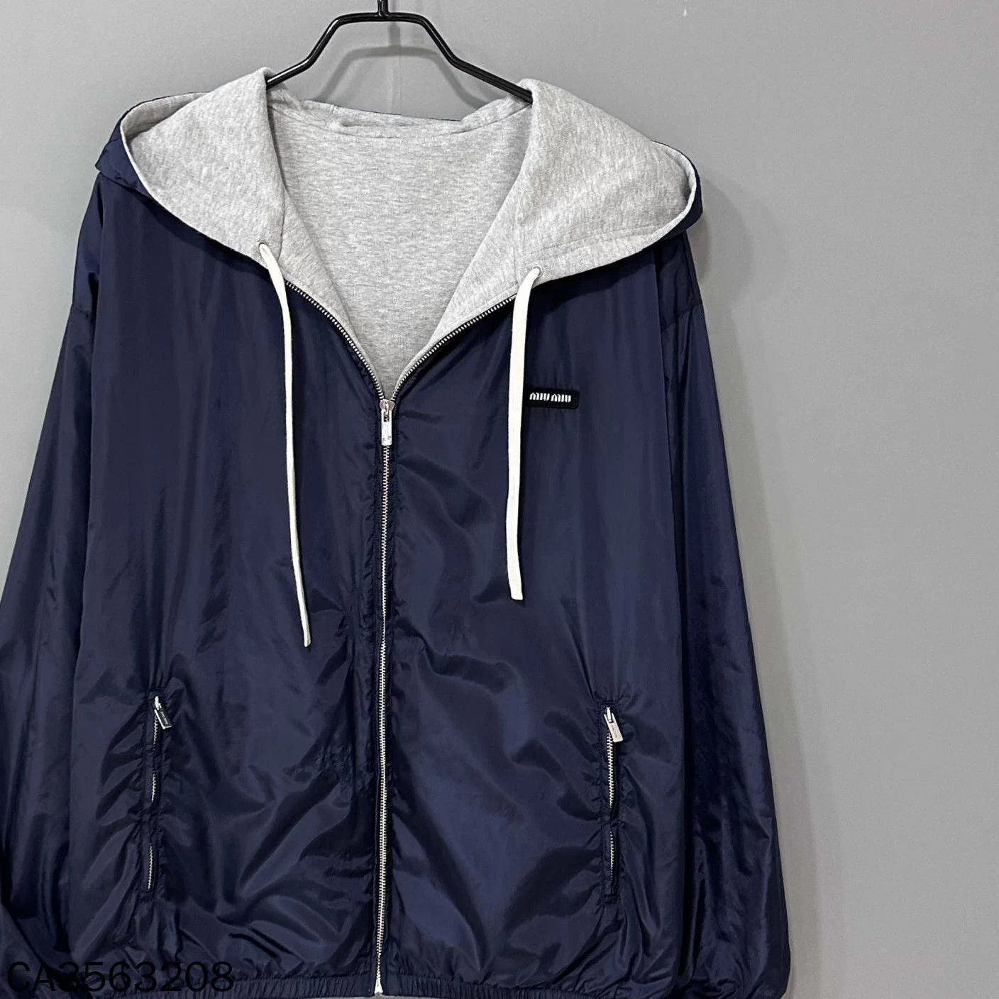 Miu Miu MIUMIU 25fw double logo jacket blue 40 98 zip snag Size M / US 6-8 / IT 42-44 - 5 Thumbnail