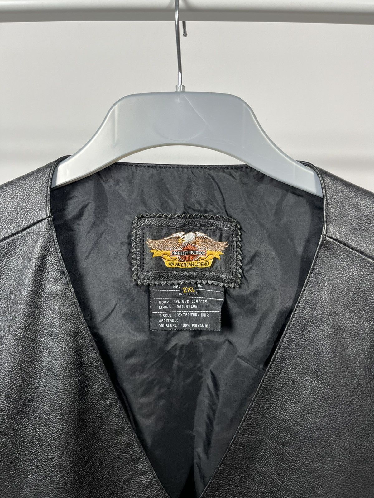 Harley Davidson Harley-Davidson Leather Vest Black Biker Style Size 2XL Size US XXL / EU 58 / 5 - 3 Thumbnail