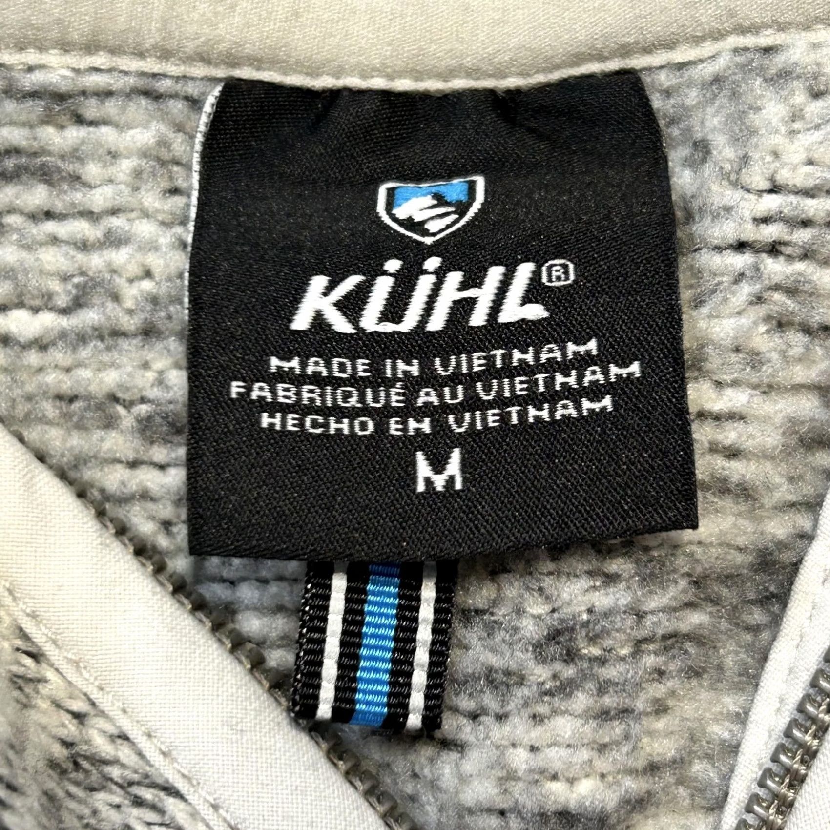 Vintage KÜHL Jacket Womens M Gray Full Zip Hooded Fleece Outdoors Pockets Jacket, 100% Polyester, Knit, Logo, Zipper, Casual, Travel, All Seasons, Wool? Size M / US 6-8 / IT 42-44 - 5 Thumbnail