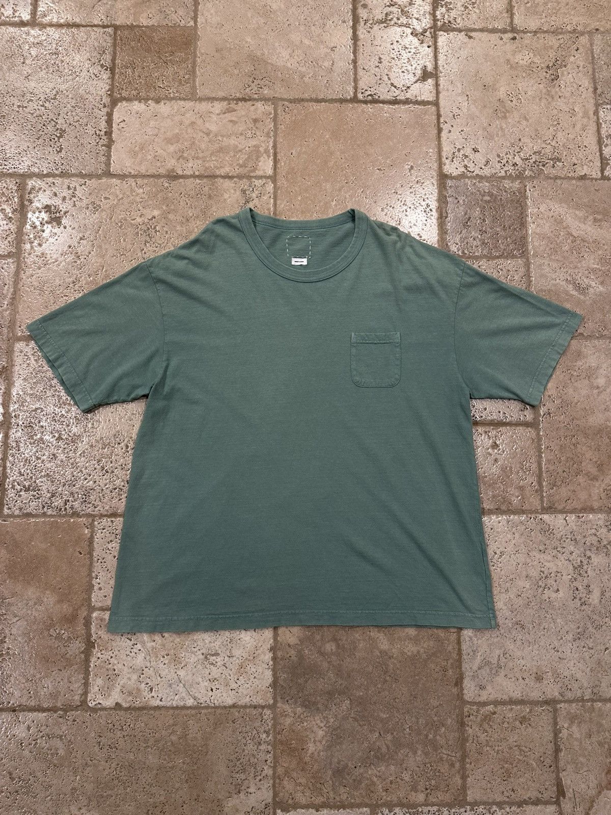 Japanese Brand Visvim Jumpo Amplus Green Pocket Short Sleeve T-Shirt Size US XXL / EU 58 / 5 - 3 Thumbnail