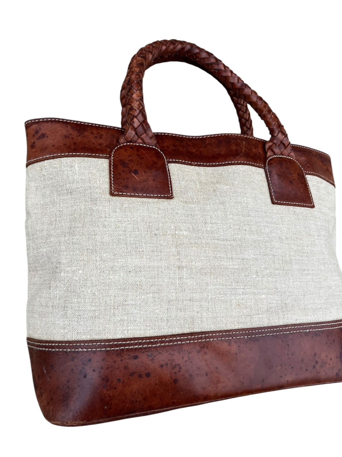 Ralph Lauren Vintage Ralph Lauren Patina Leather Hybrid Tote Bag Size ONE SIZE - 11 Thumbnail