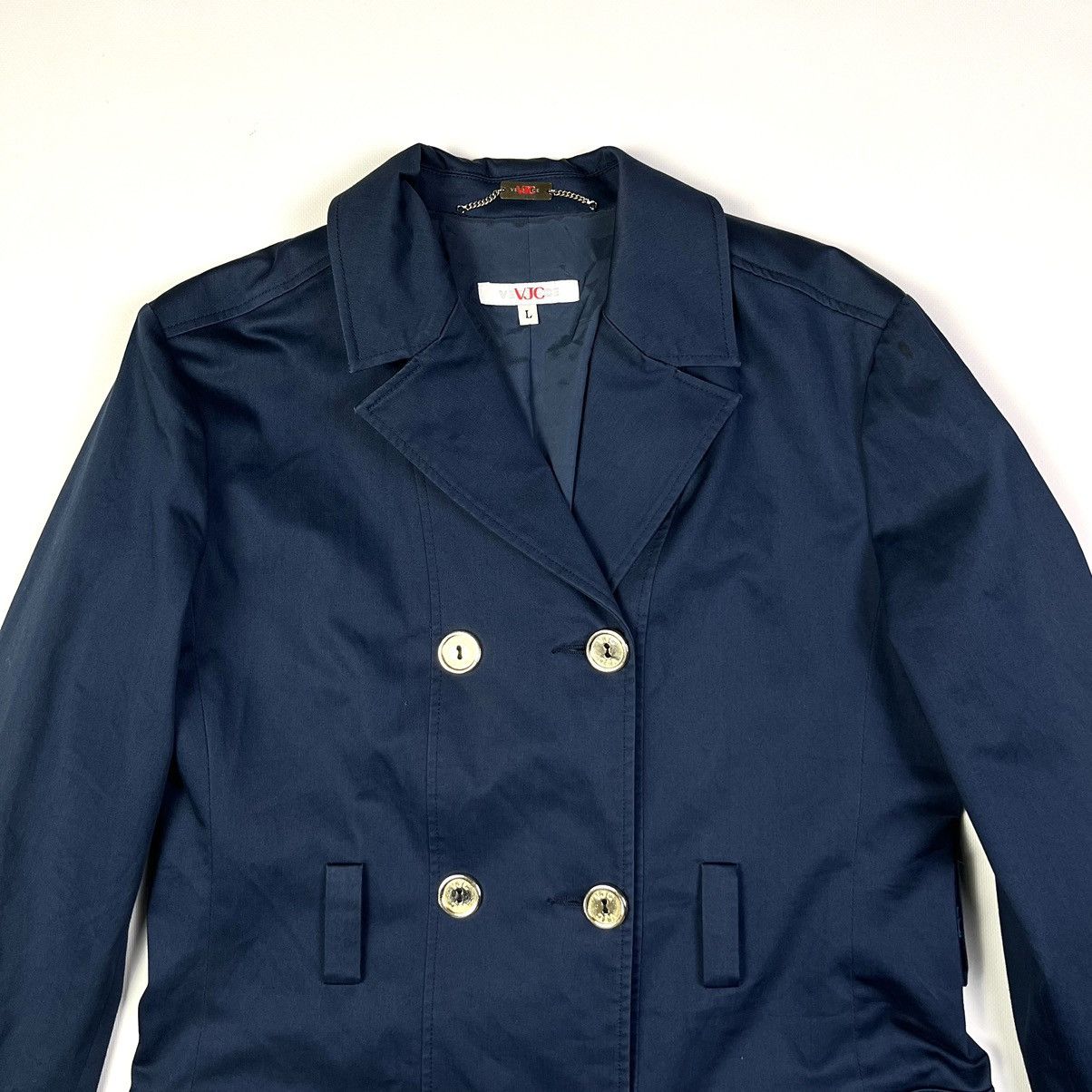 Versace × Versace Jeans Couture × Vintage Versace Jeans Couture Vintage Blue Classic Coat Size L / US 10 / IT 46 - 2 Thumbnail