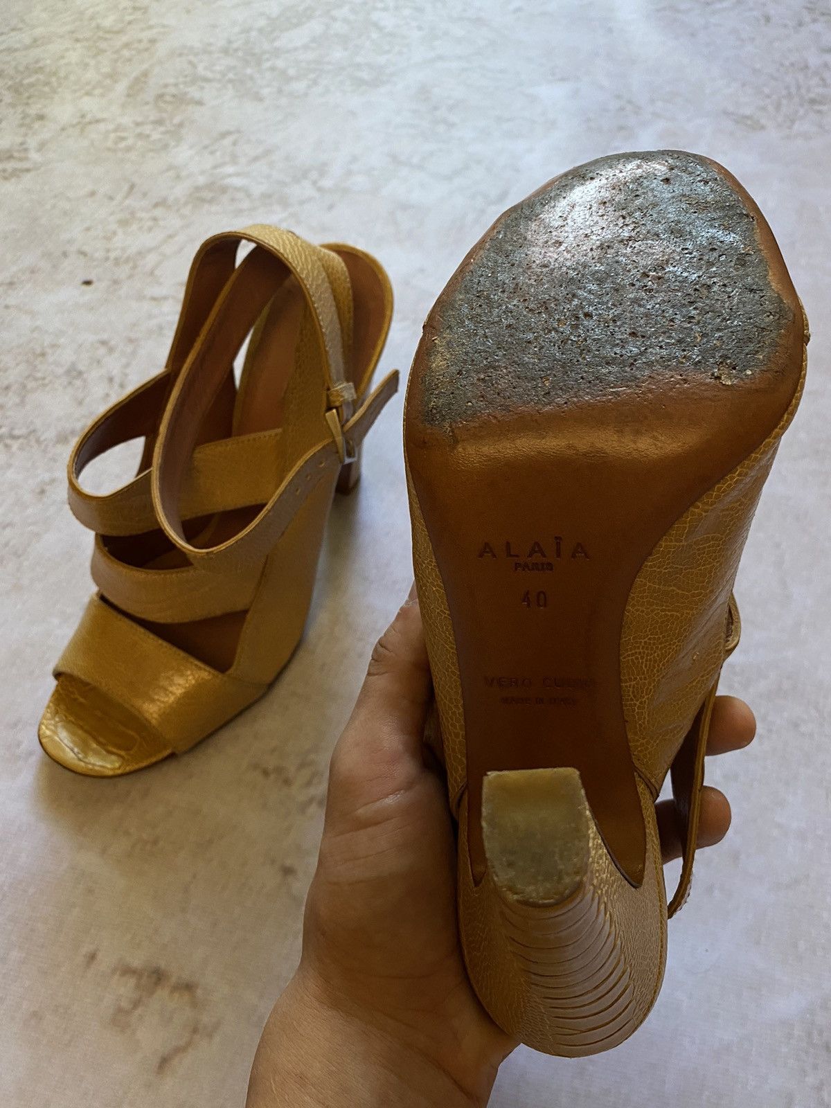 Alaia Alaia Luxury Leather Shoes Italy Heels Snake skin Size US 10 / IT 40 - 6 Thumbnail