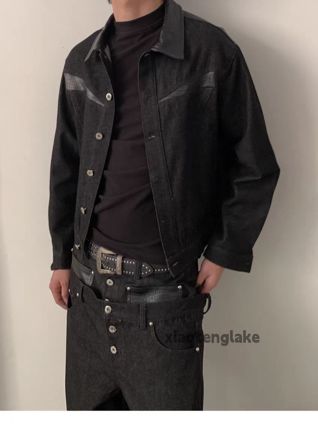Vintage ltx denim patchwork punk grunge work jacket Size US XL / EU 56 / 4 - 5 Thumbnail