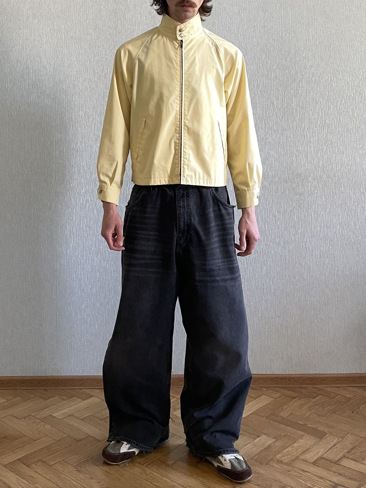 London Fog 1960s London Fog on Talon Zipper: Vintage Pastel Yellow Jack Size US M / EU 48-50 / 2 - 5 Thumbnail