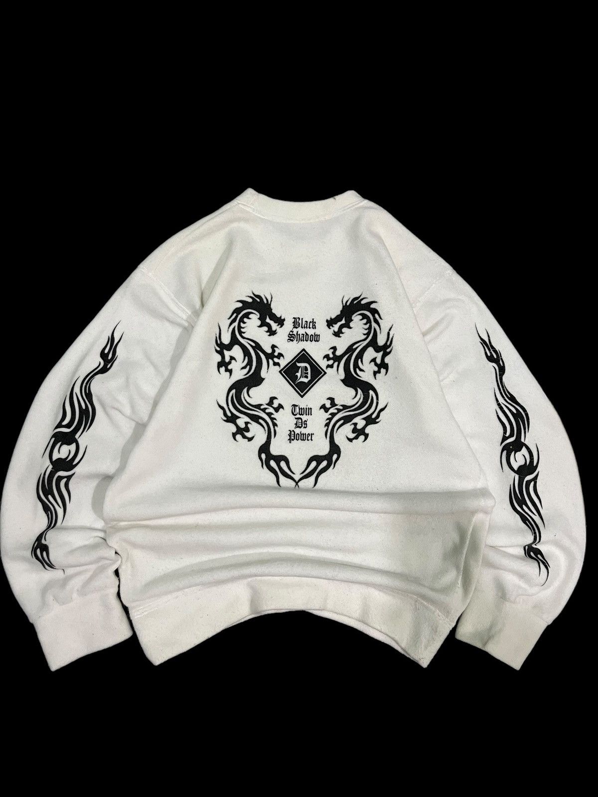 Hall Of Fame × Japanese Brand Vintage Japanese Brand Black Shadow Dragon Flames Sweatshirt Size US M / EU 48-50 / 2 - 1 Thumbnail