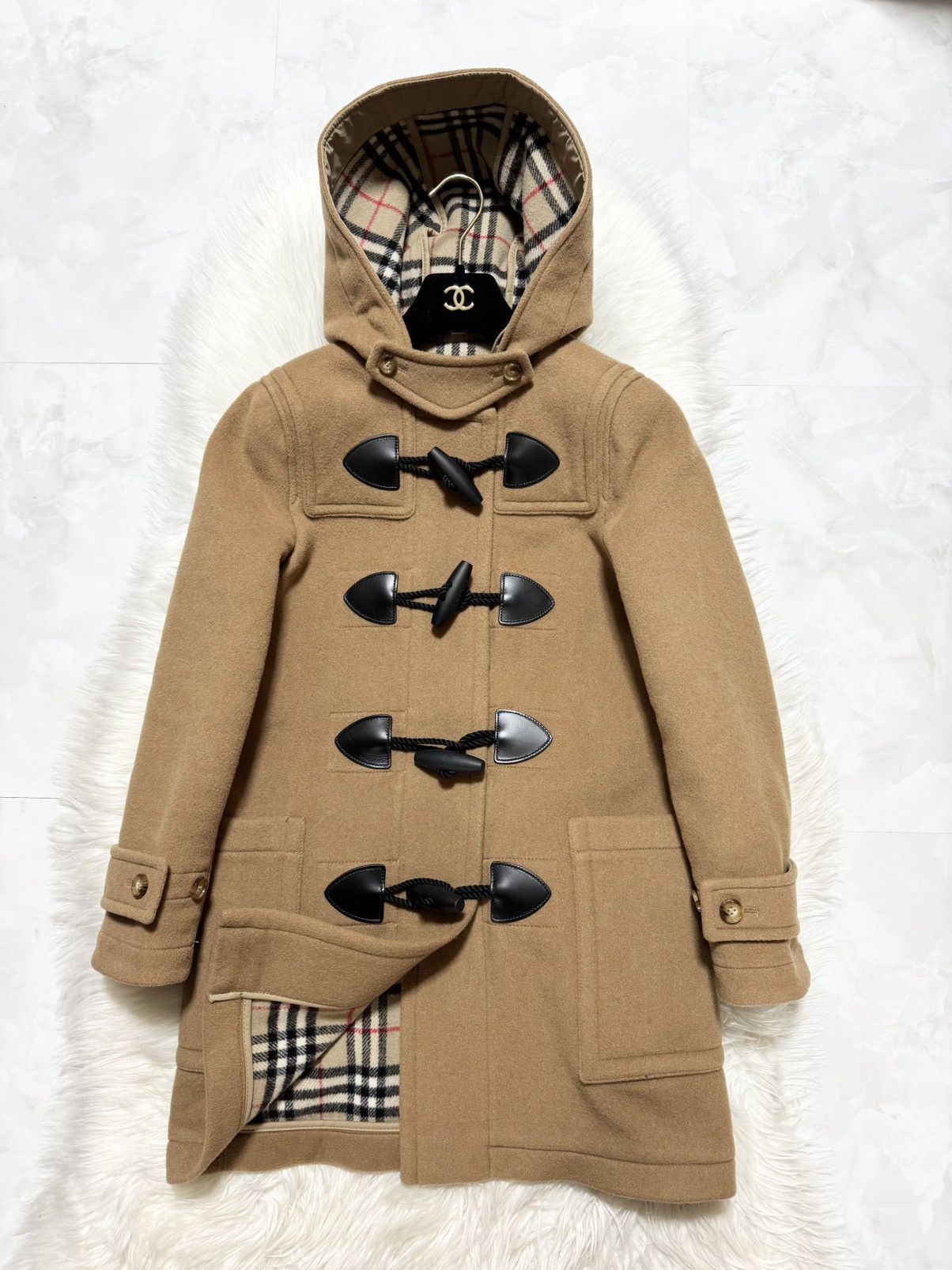 Burberry Burberry , leather trimmed, hooded, duffle coat Size XS / US 0-2 / IT 36-38 - 4 Thumbnail