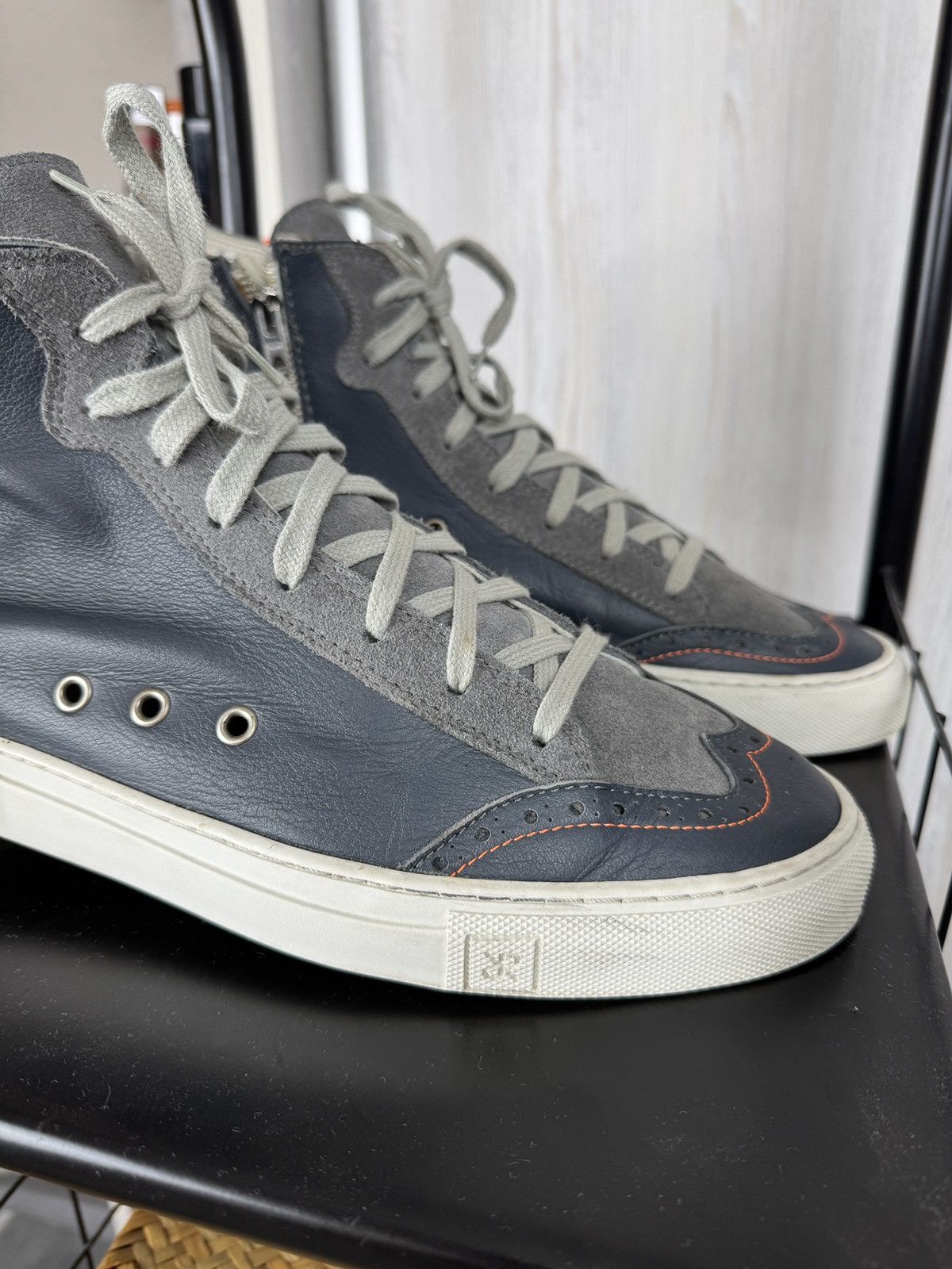 Other RUBIROSA Ariza Grey Hi-Top sneakers Trainers In Leather Size US 13 / EU 46 - 4 Thumbnail