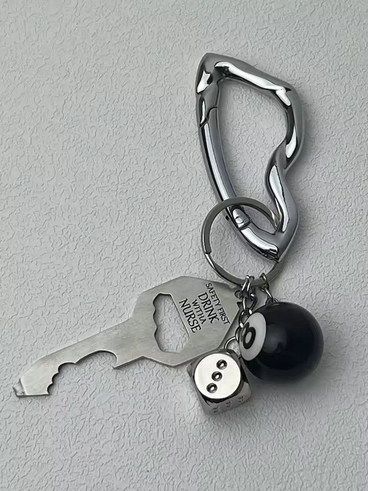 Other twisted metal black chrome steel Carabiner Size ONE SIZE - 1 Thumbnail