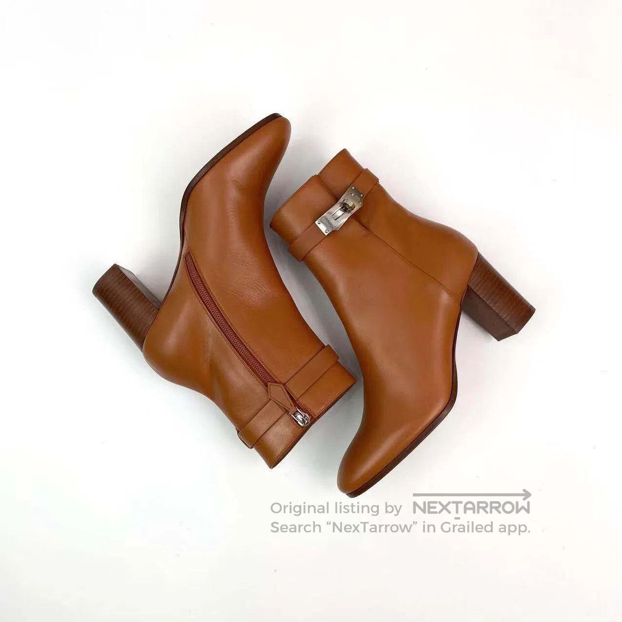 Hermes Hermes Kelly buckle high-heeled ankle boots| Size US 7.5 / IT 37.5 - 5 Thumbnail