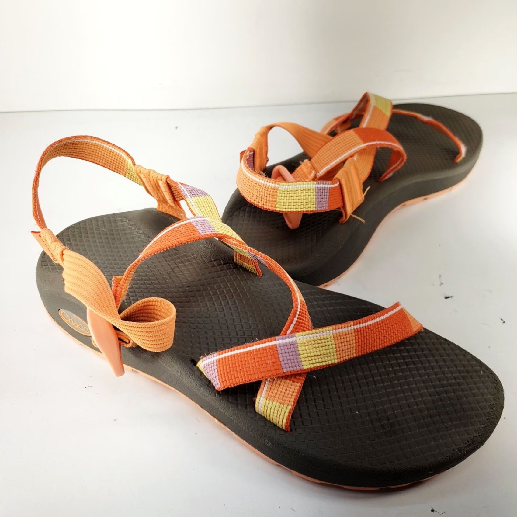 Chaco Chaco Z/Cloud Sandals Walking Hiking Comfort Straps Women's 9 Orange Multicolor Size US 9 / IT 39 - 3 Thumbnail