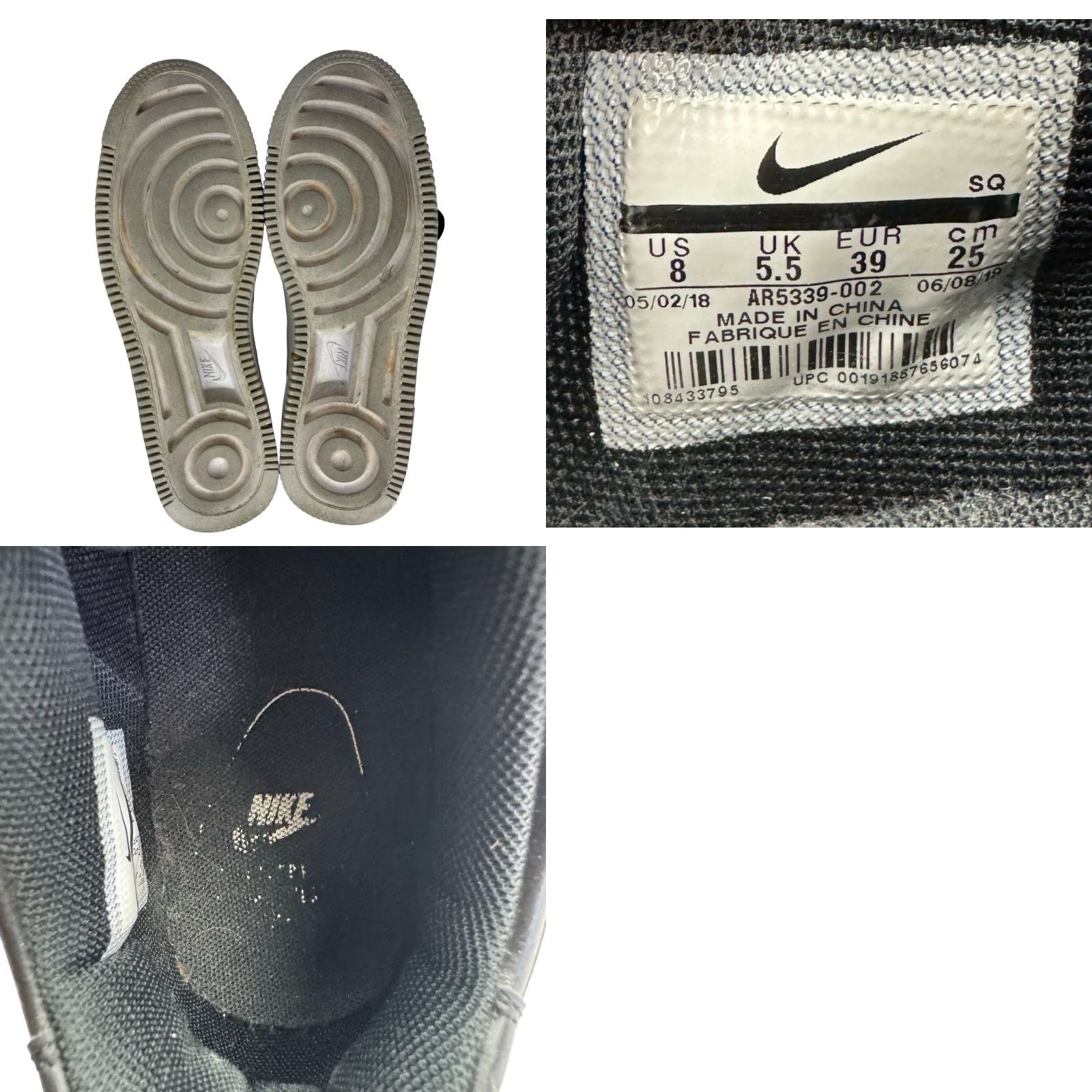 Nike Nike Air Force 1 Low Sneakers AR5339-002 Black Women's Size 8 TCM Size US 8 / IT 38 - 8 Thumbnail