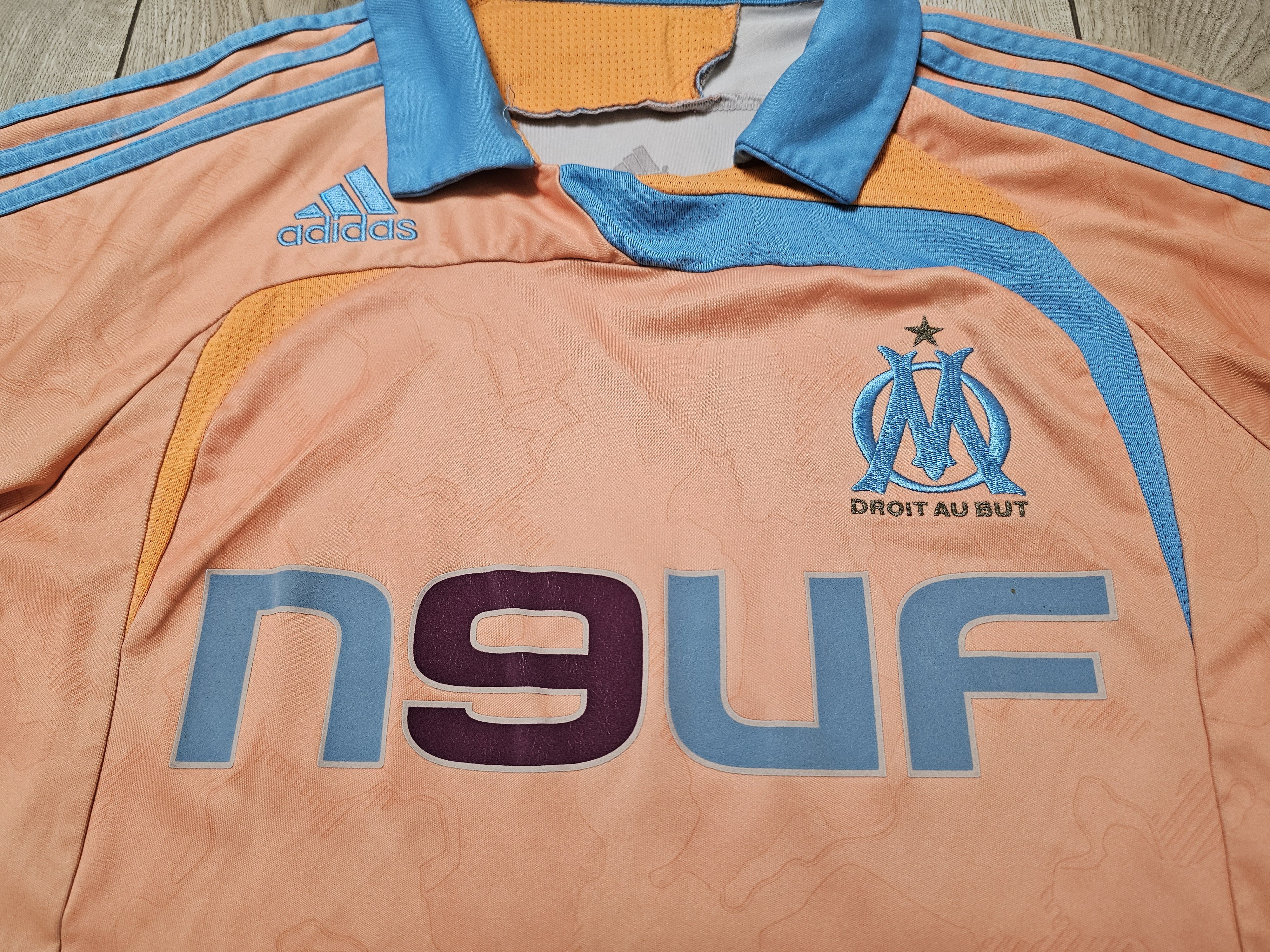 Adidas OLYMPIQUE MARSEILLE 2007 2008 THIRD FOOTBALL SOCCER JERSEY Size US S / EU 44-46 / 1 - 3 Thumbnail