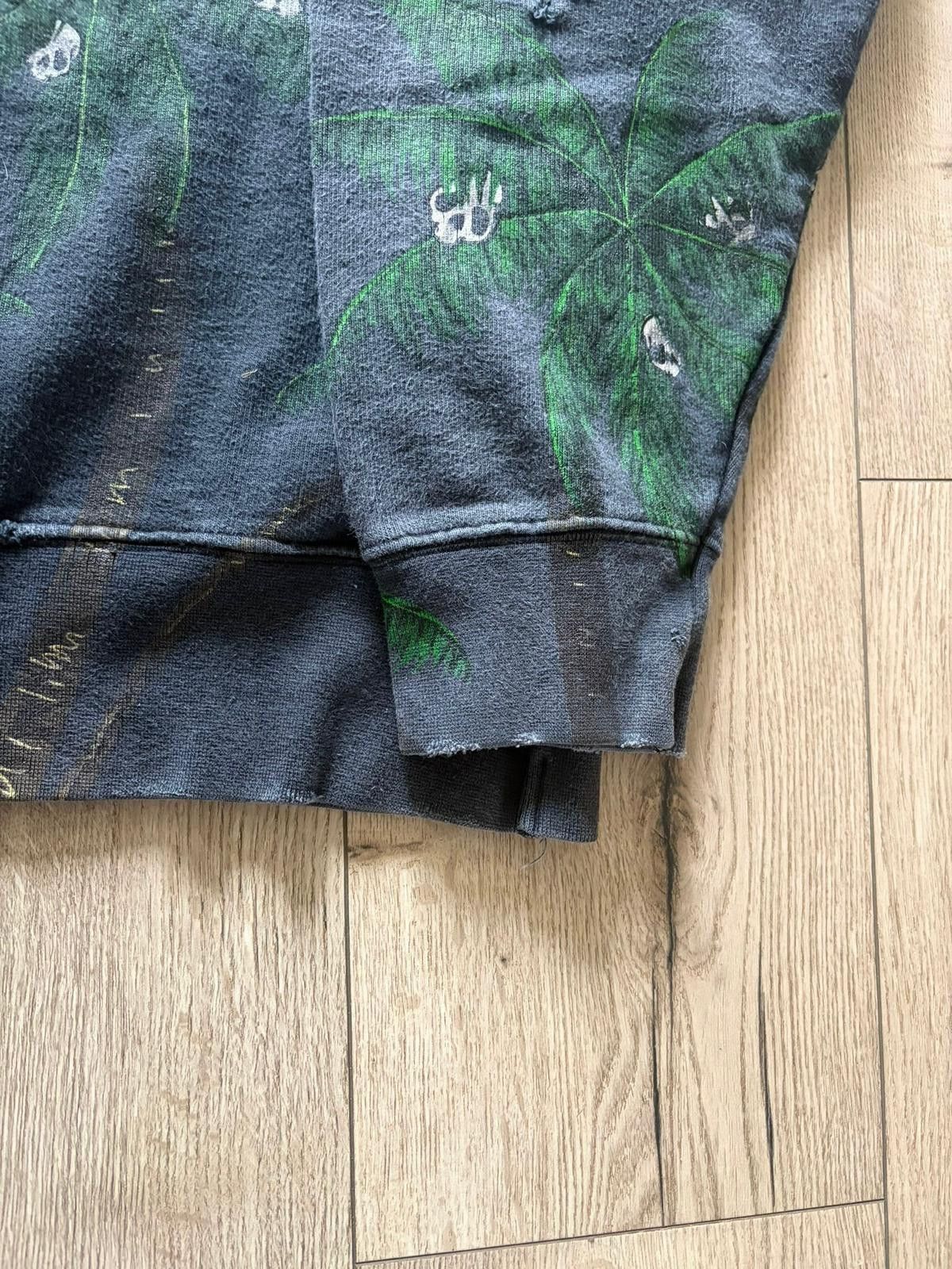 Palm Angels Palm Angels Distressed Flame Palm Tree Crewneck Grey XL Size US XL / EU 56 / 4 - 8 Thumbnail