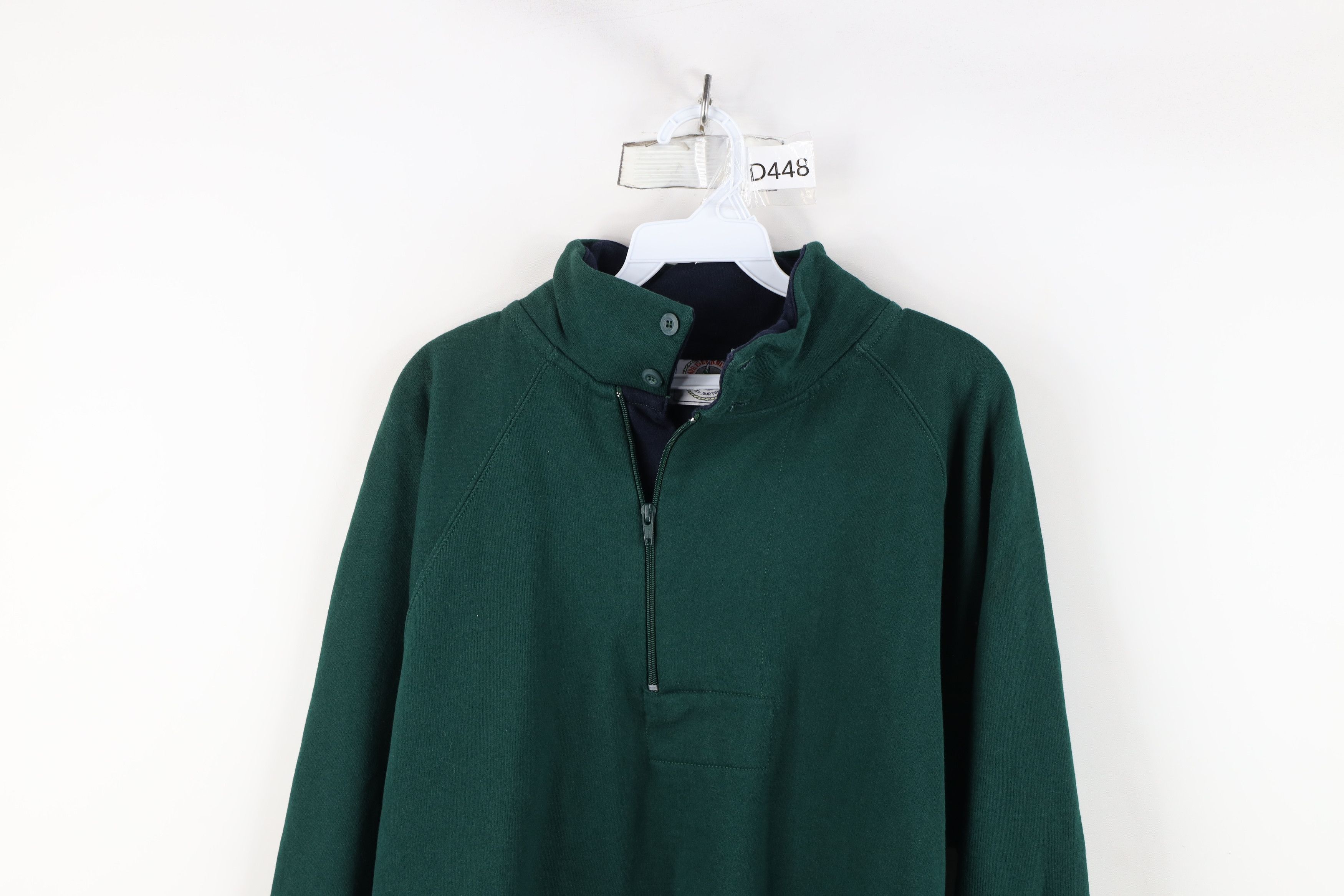 Vintage Vintage 90s Streetwear Half Zip Pullover Sweatshirt Green Size US L / EU 52-54 / 3 - 2 Thumbnail
