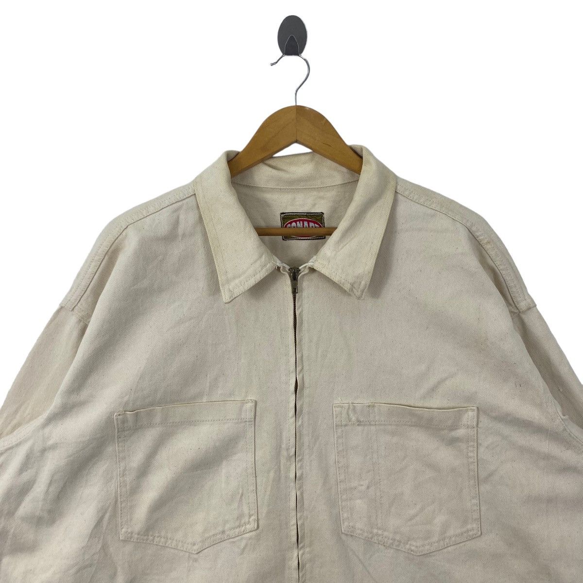 Vintage Vintage 90s CONART Hip Hop Swag Skateboard Jeans Cream Coat Size US XXL / EU 58 / 5 - 2 Thumbnail