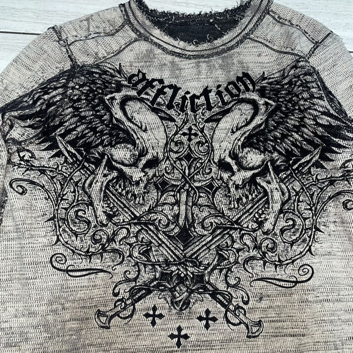Affliction Affliction Chrome Skull and Bones Reversible Longsleeve Size US M / EU 48-50 / 2 - 5 Thumbnail
