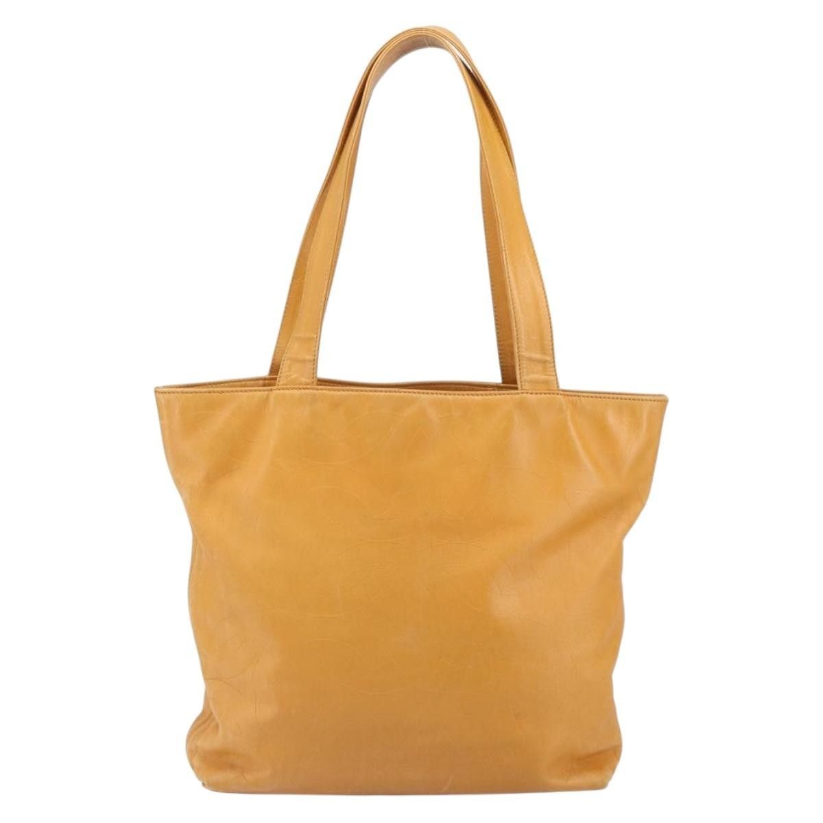 Chanel Chanel Tote Bag Leather Orange Gold CC Size ONE SIZE - 2 Thumbnail