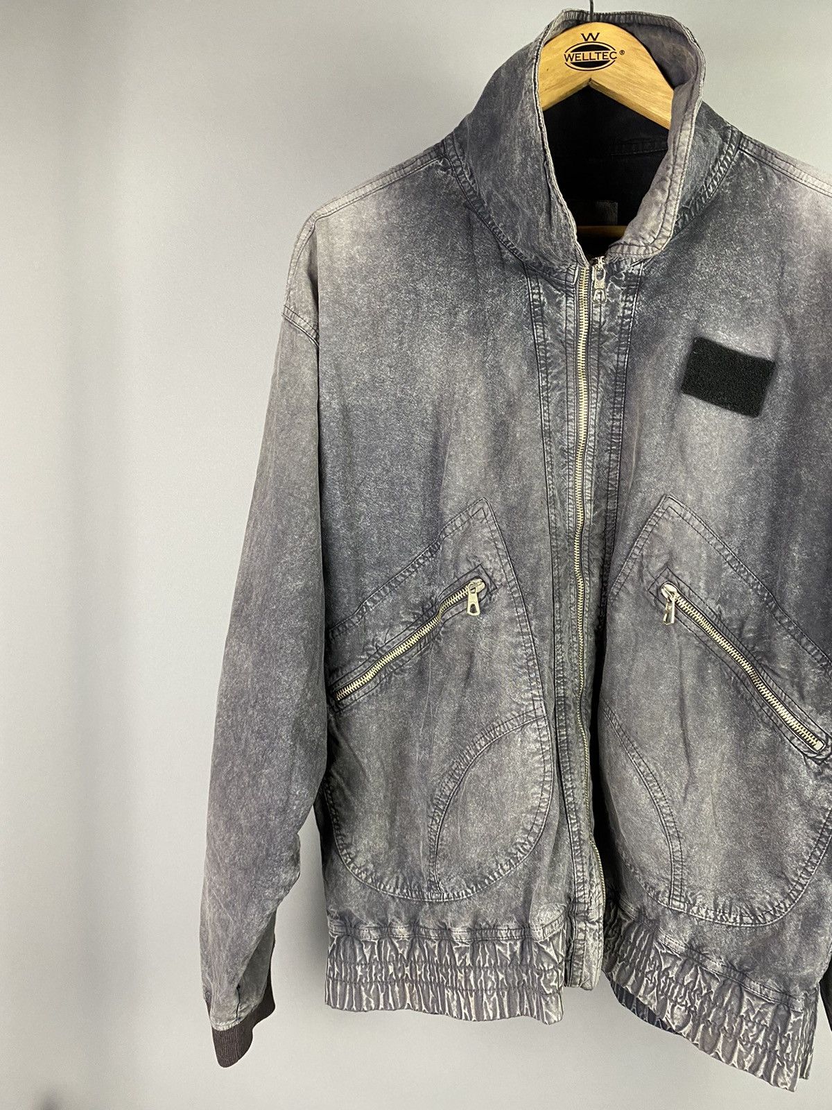 Vintage Vintage BELFE Hooded Jacket in Washed Grey Size US M / EU 48-50 / 2 - 3 Thumbnail