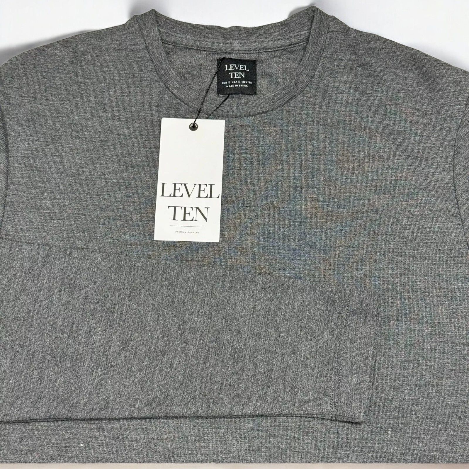 Designer Level Ten Men Minimalist Long Sleeve Knit Tee New Small Size US S / EU 44-46 / 1 - 9 Thumbnail