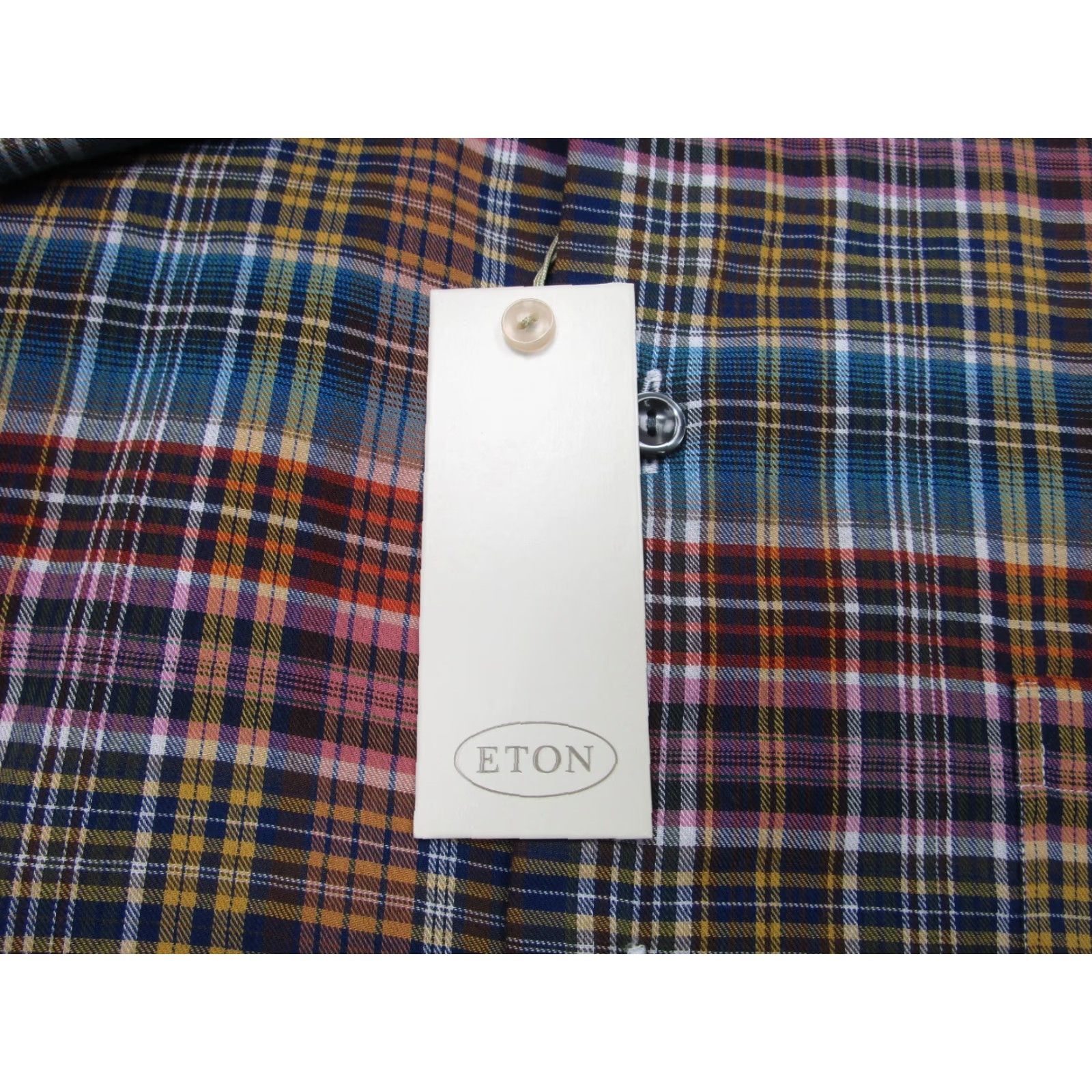 Eton ETON Shirt Mens Slim 42 15.5 Madras Tattersall Plaid Button-down Large Size US L / EU 52-54 / 3 - 4 Thumbnail