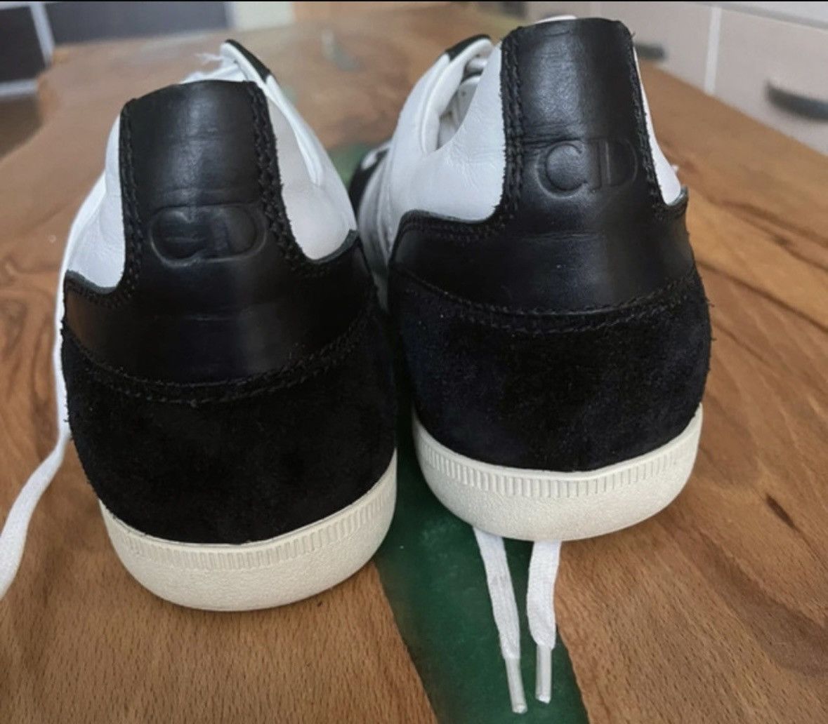 Dior Dior Homme B01 GAT AW10 black white leather low top sneakers Size US 7 / EU 40 - 3 Thumbnail