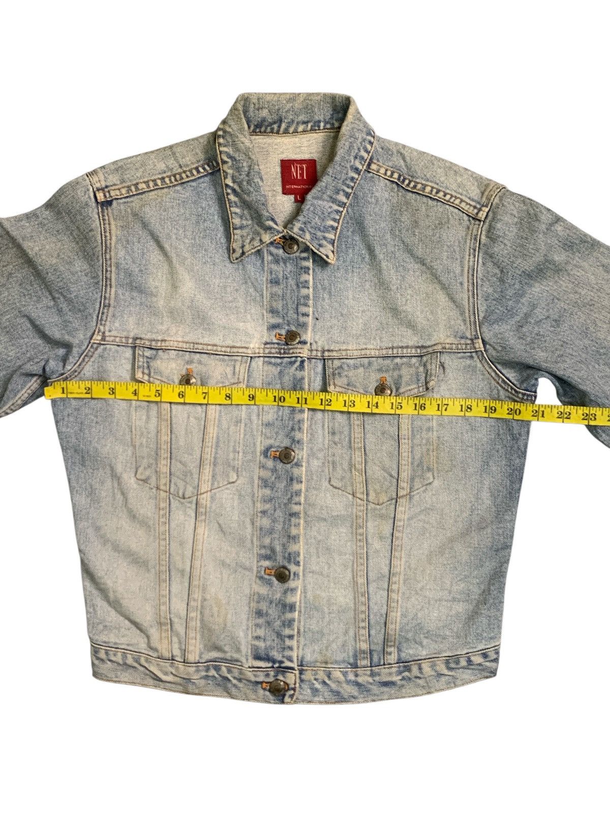 Japanese Brand Rare Design The Net International Jeans Trucker Jackets Size L / US 10 / IT 46 - 7 Thumbnail