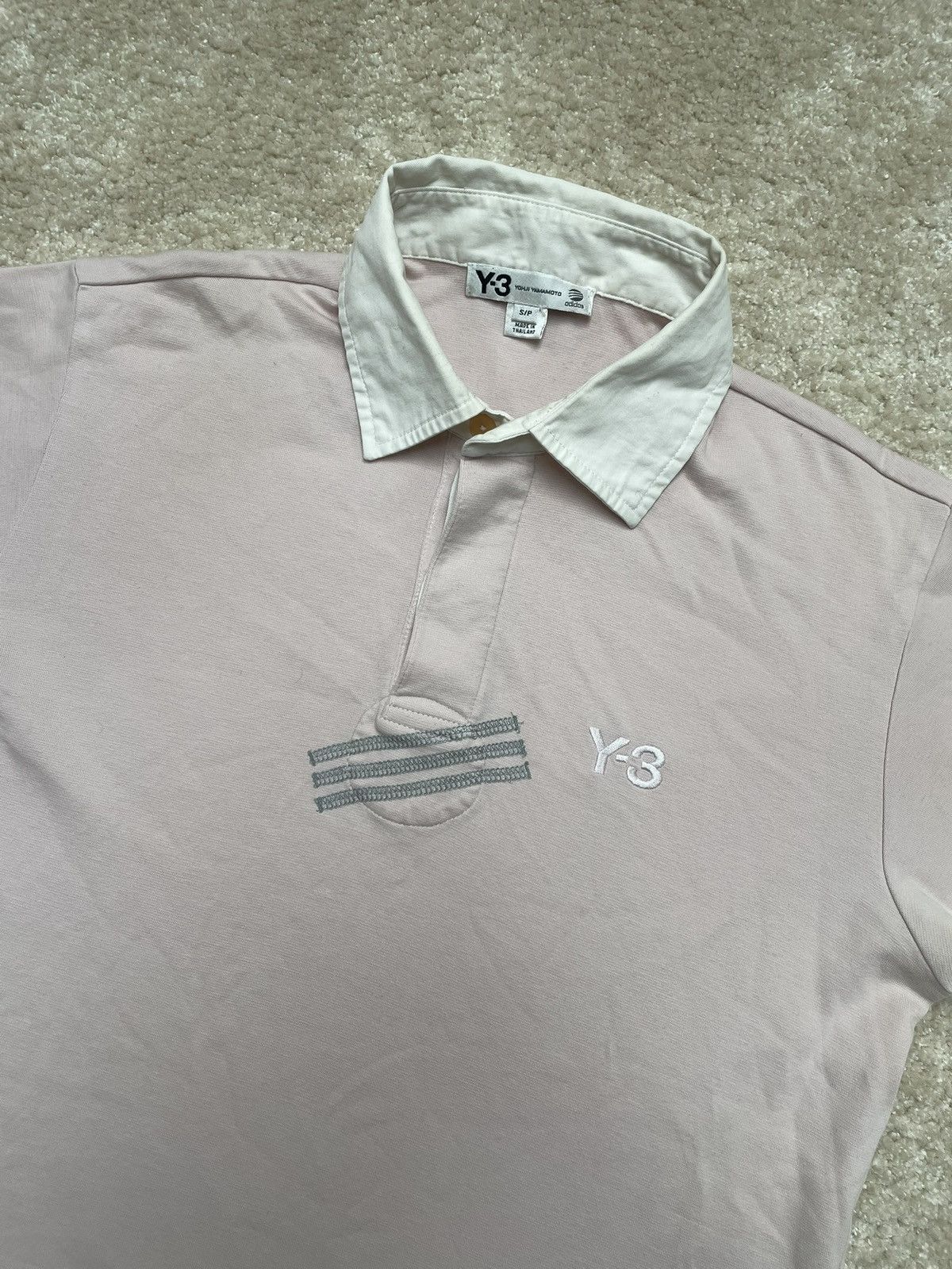 Y-3 adidas x Y-3 Vintage Polo Shirt Size US S / EU 44-46 / 1 - 3 Thumbnail