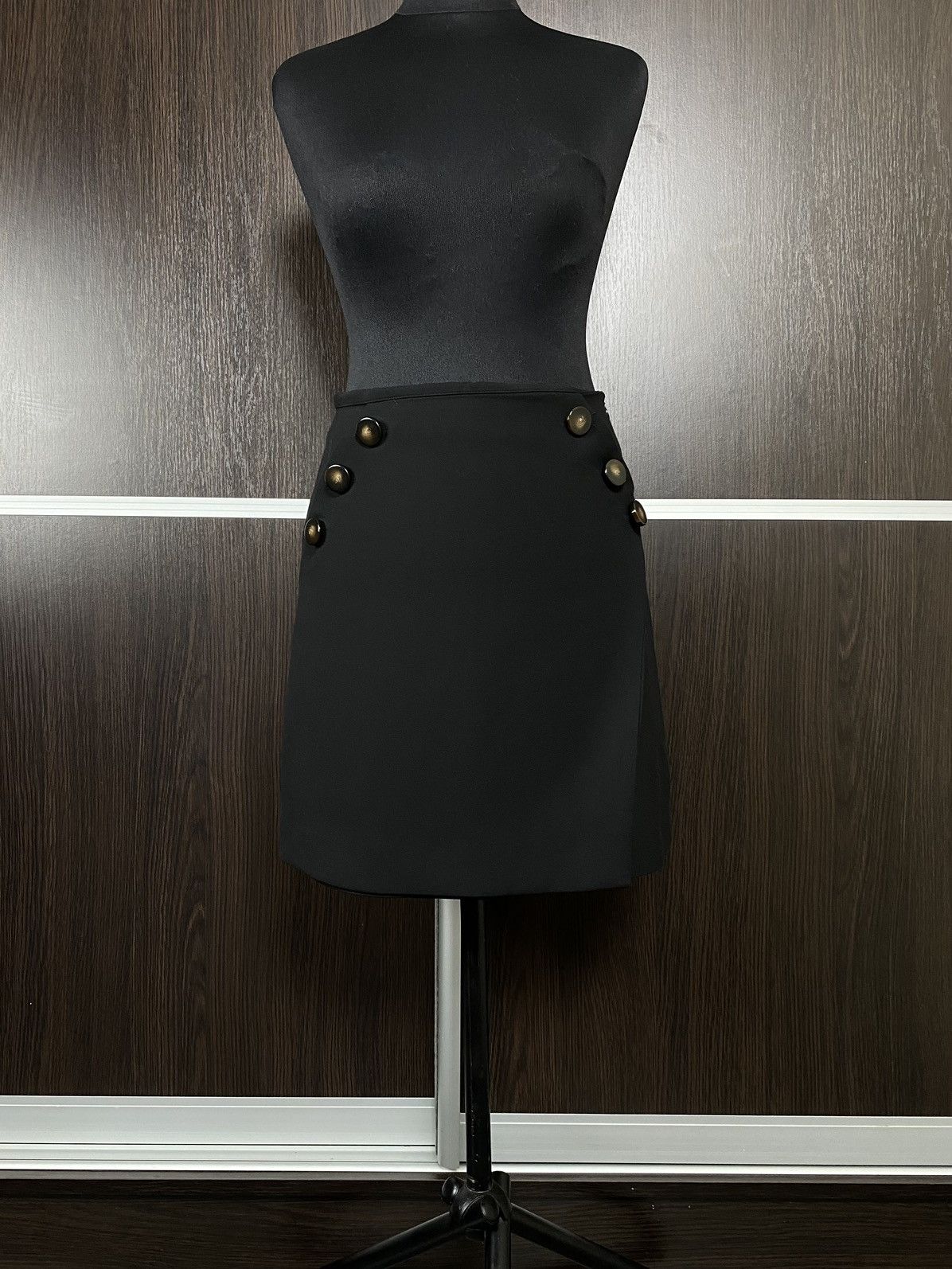 Designer × ba&sh Ba&Sh Bash button detail ss23 black designer skirt skirt Size S / US 4 / IT 40 - 4 Thumbnail