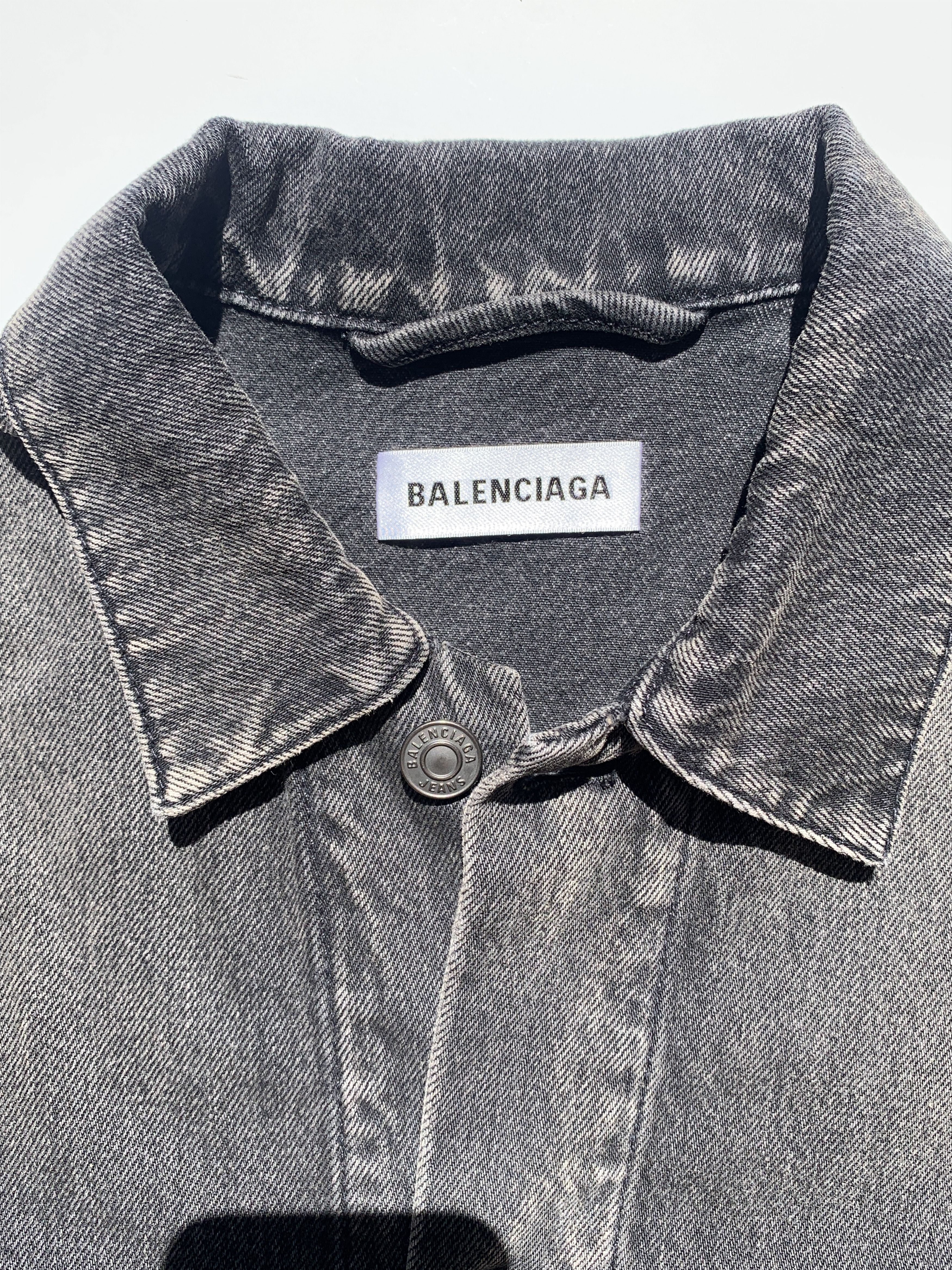 Balenciaga Balenciaga Notre Dame Oversized Denim Jacket Black Size US L / EU 52-54 / 3 - 4 Thumbnail